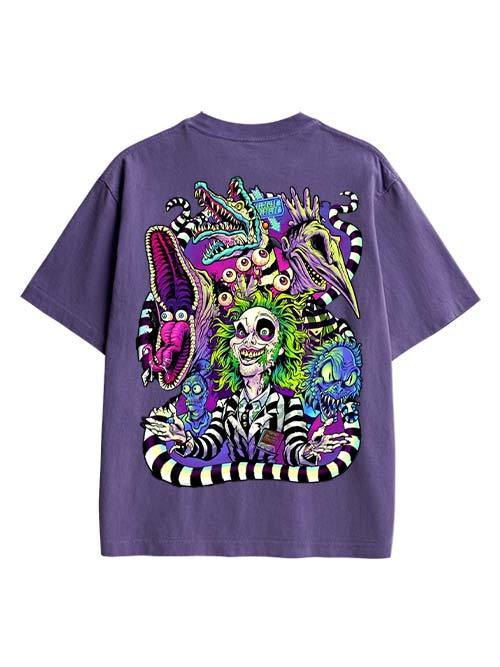Clown Double Sided Print Washed TShirt