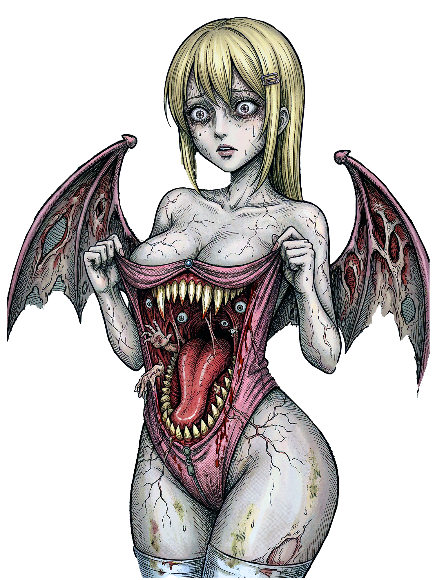 Bat Wings & Bite Washed Tshirt