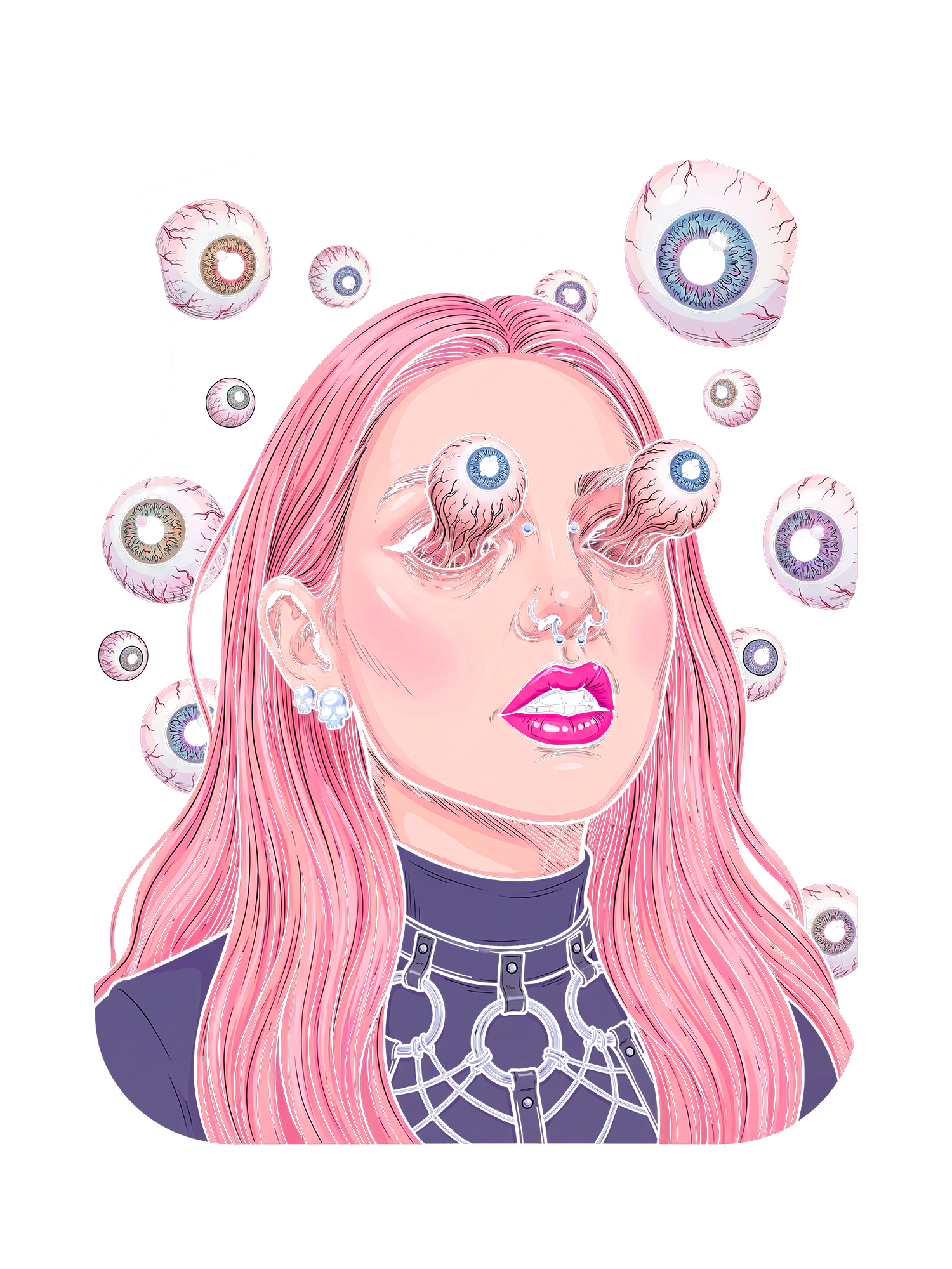 EYE OF THE PINK PHOENIX WASHED TSHIRT