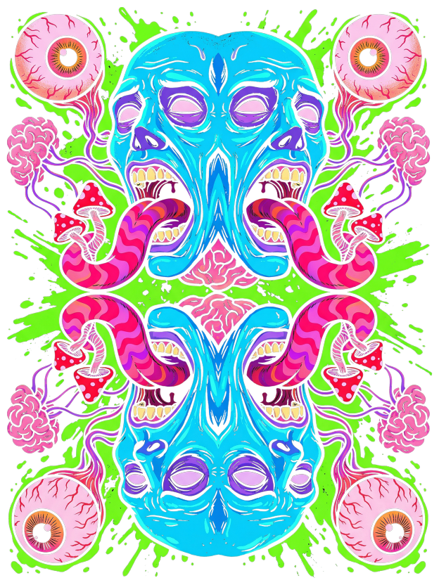 Symmetric Scream Washed Tshirt