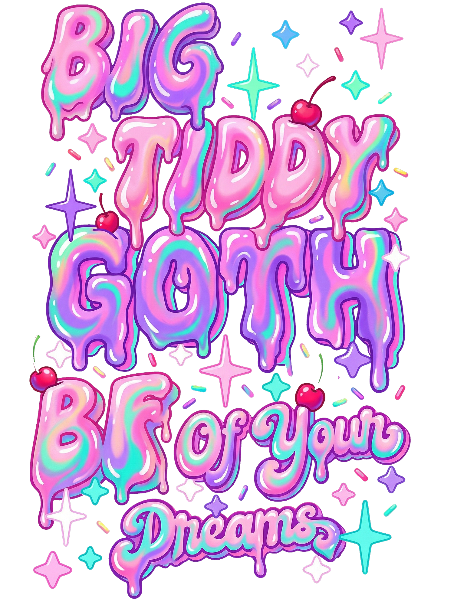 BIG TIDDY GOTH BF OF YOUR DREAMS Washed Tshirt
