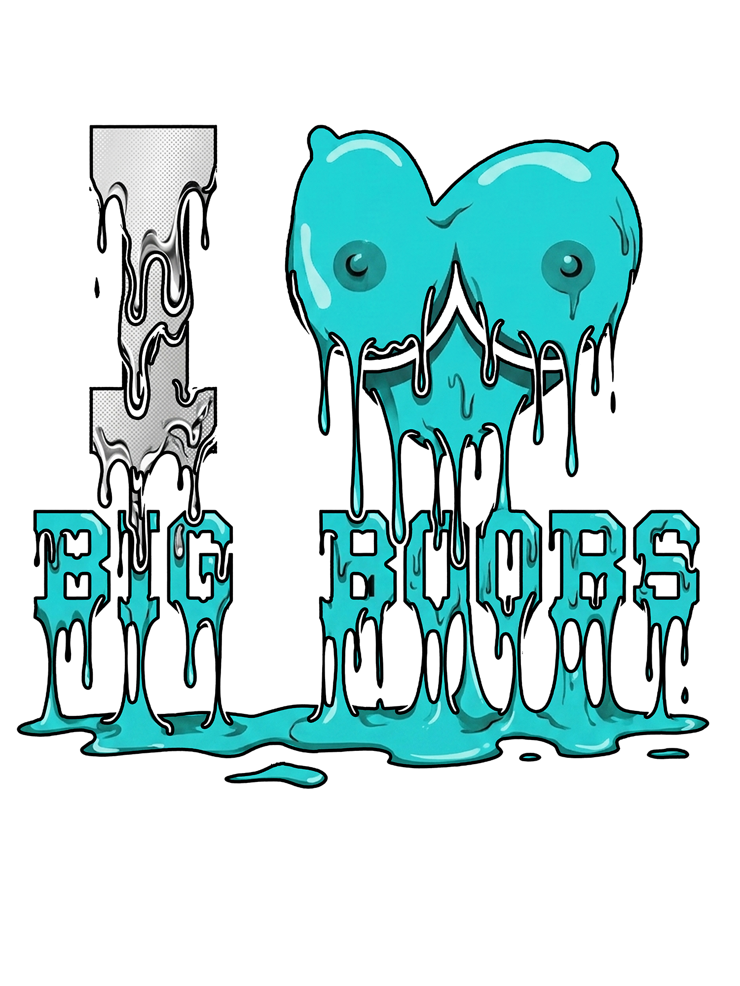 I LOVE BIG BOOBS WASHED TANK TOP