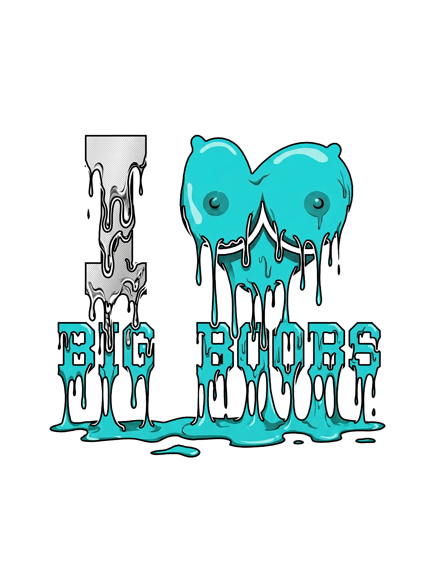 I LOVE BIG BOOBS WASHED TSHIRT