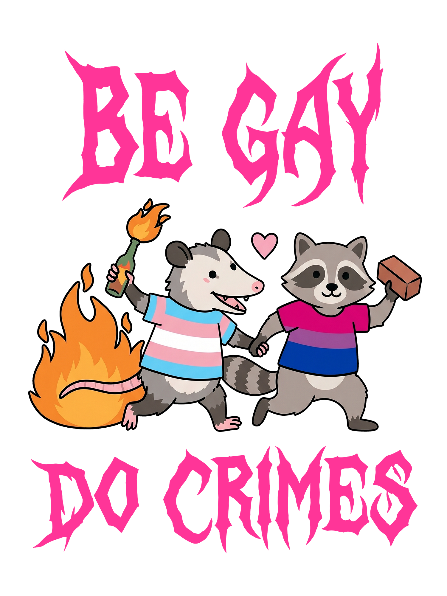 BE GAY DO CRIMES WASHED TSHIRT