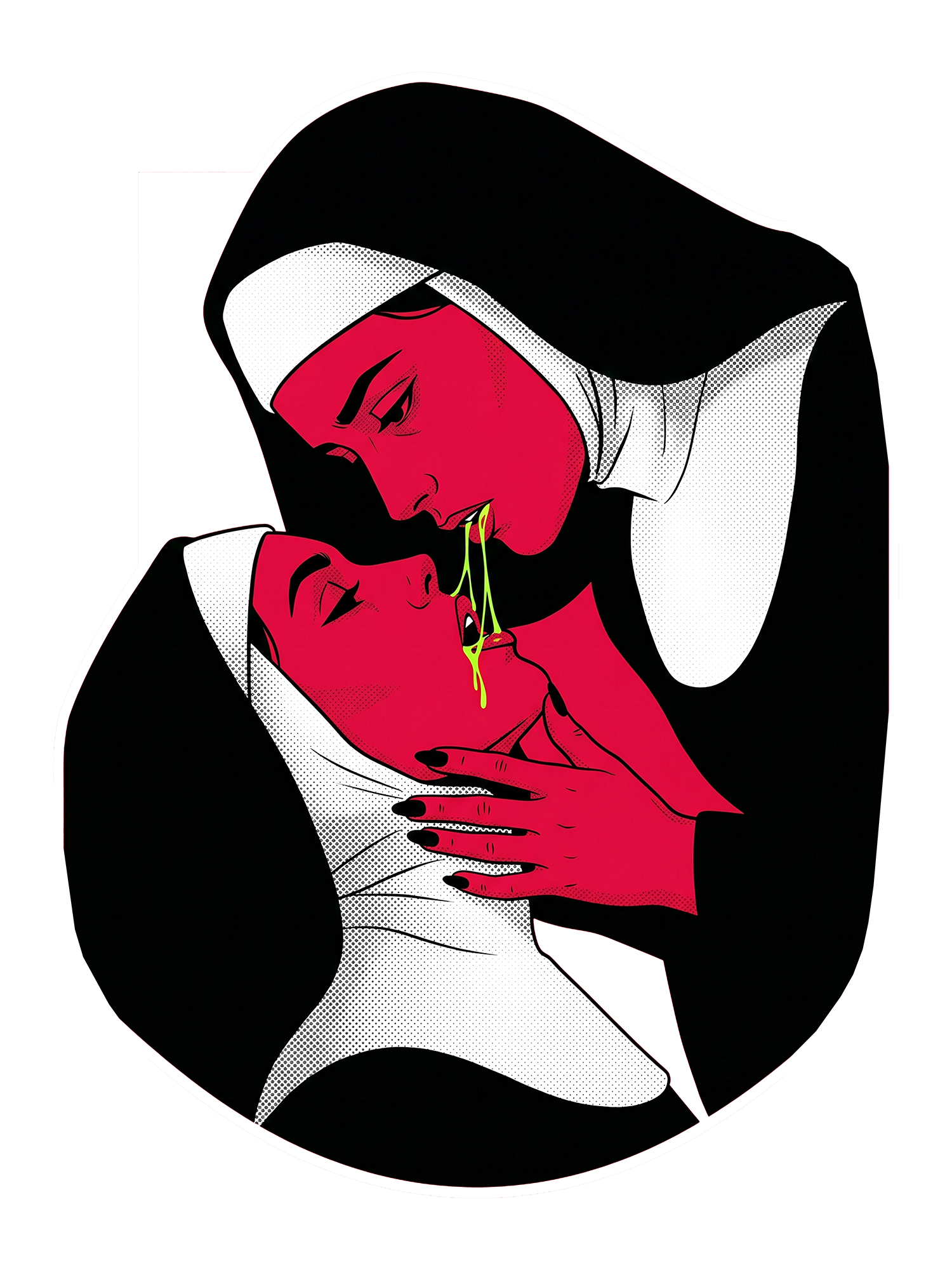 KISSING NUNS WASHED TSHIRT