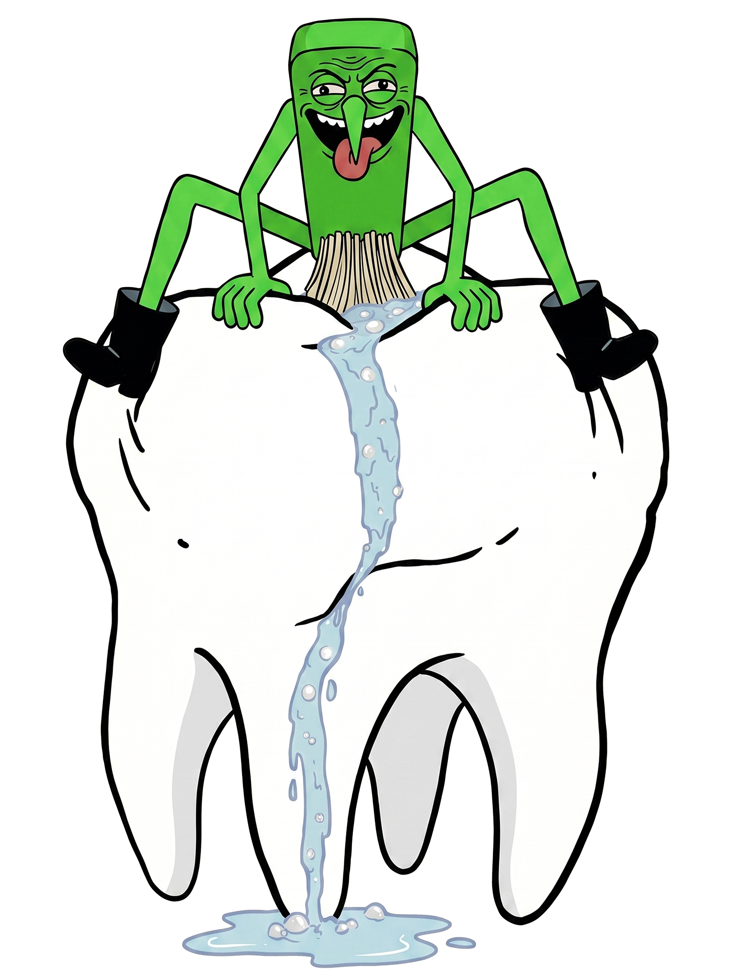 TOOTH WATERFALL GREMLIN WASHED TSHIRT