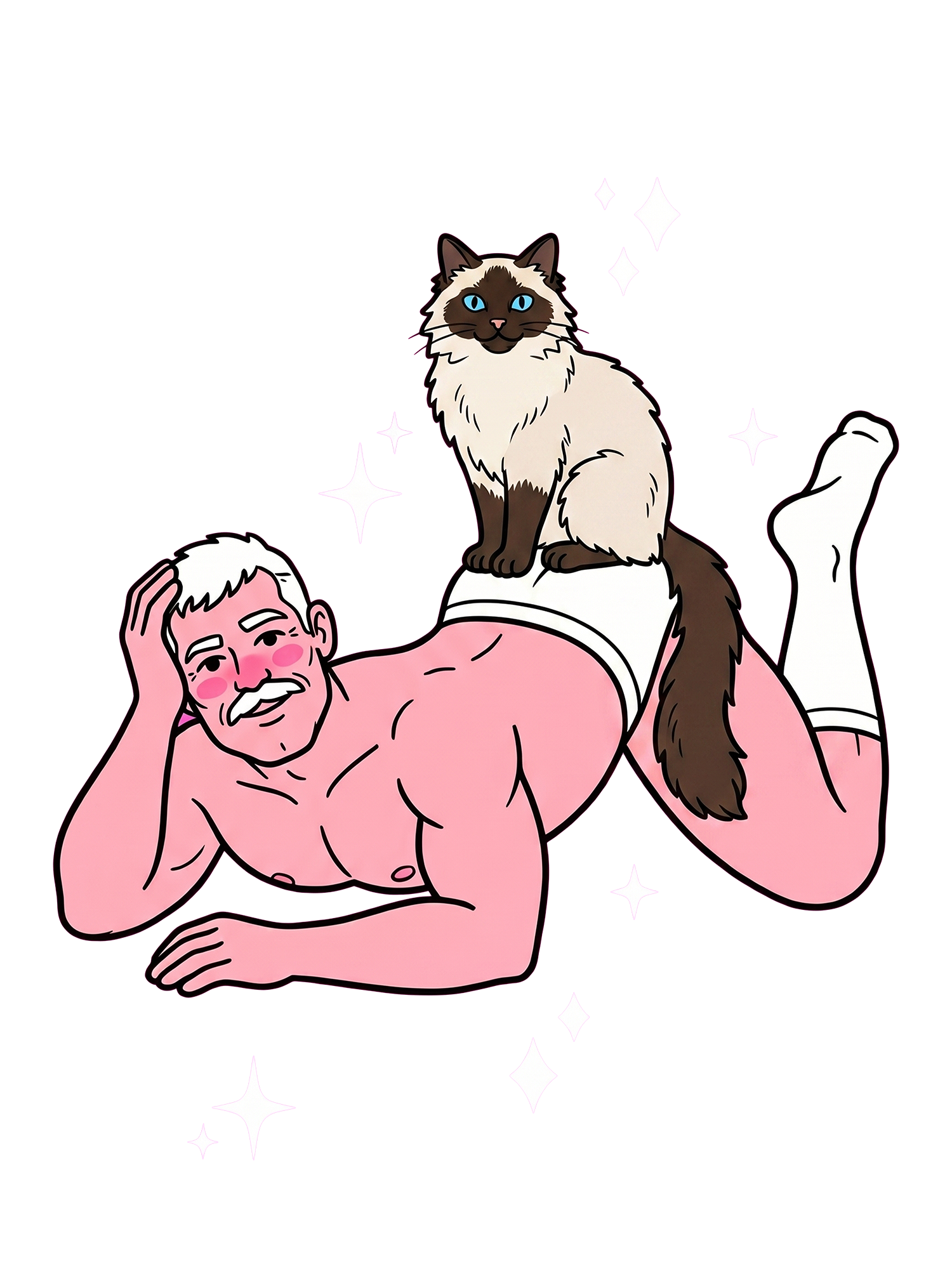 CAT DADDY PIN-UP WASHED TSHIRT