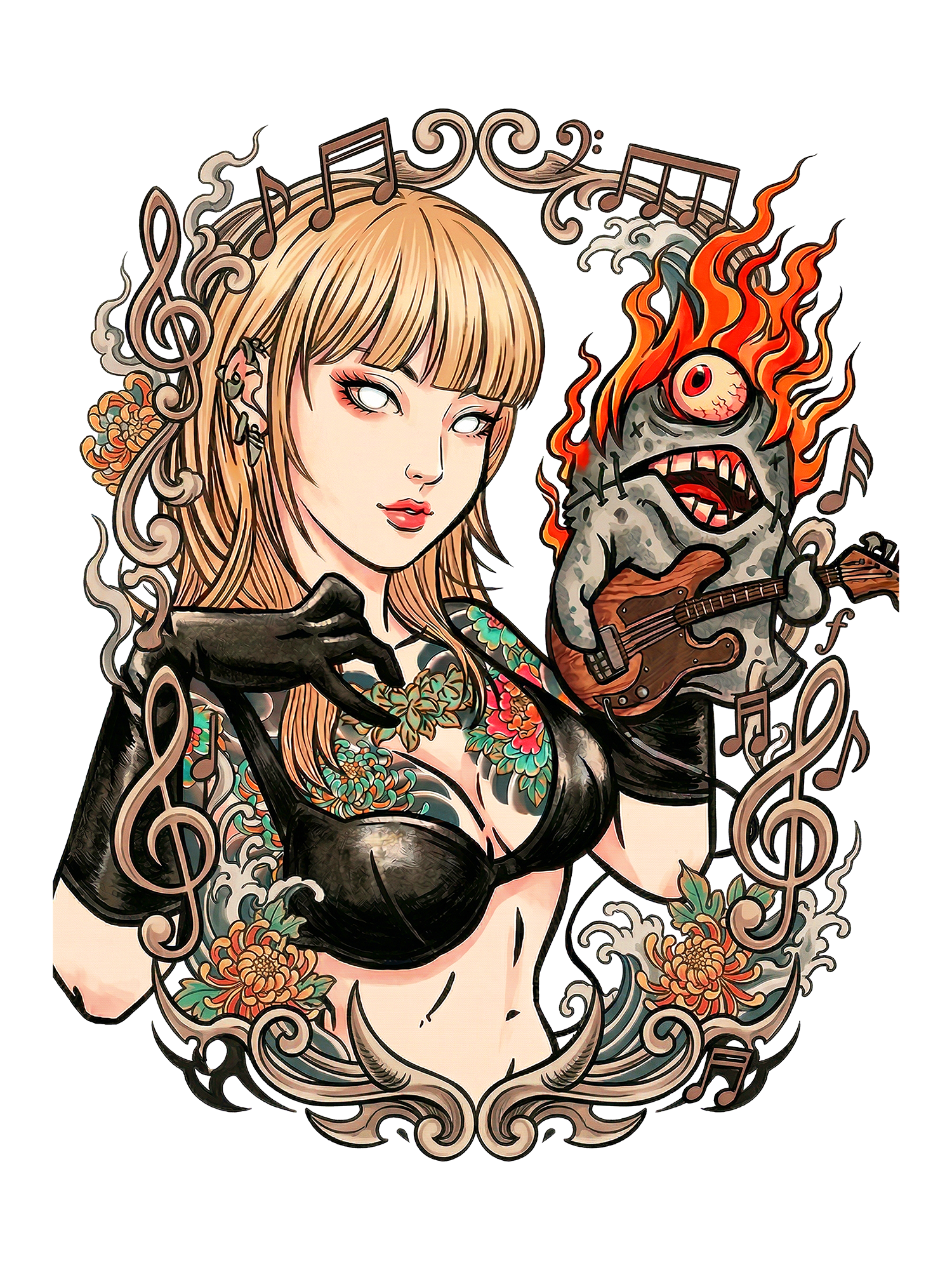 Burning Sound – Punk Goddess Oversized Washed Tshirt