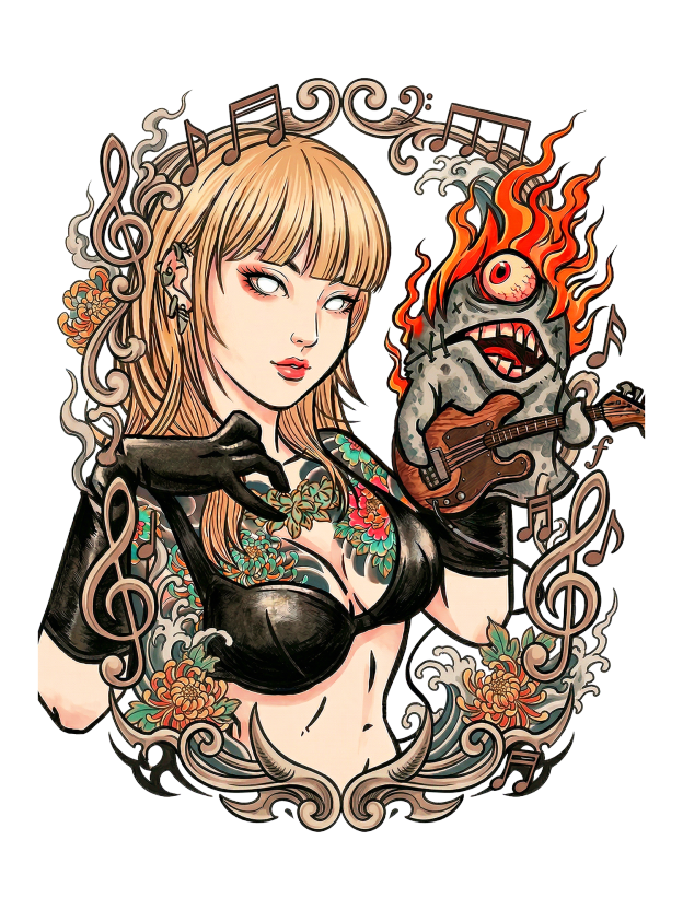 Burning Sound – Punk Goddess Oversized Washed Tshirt