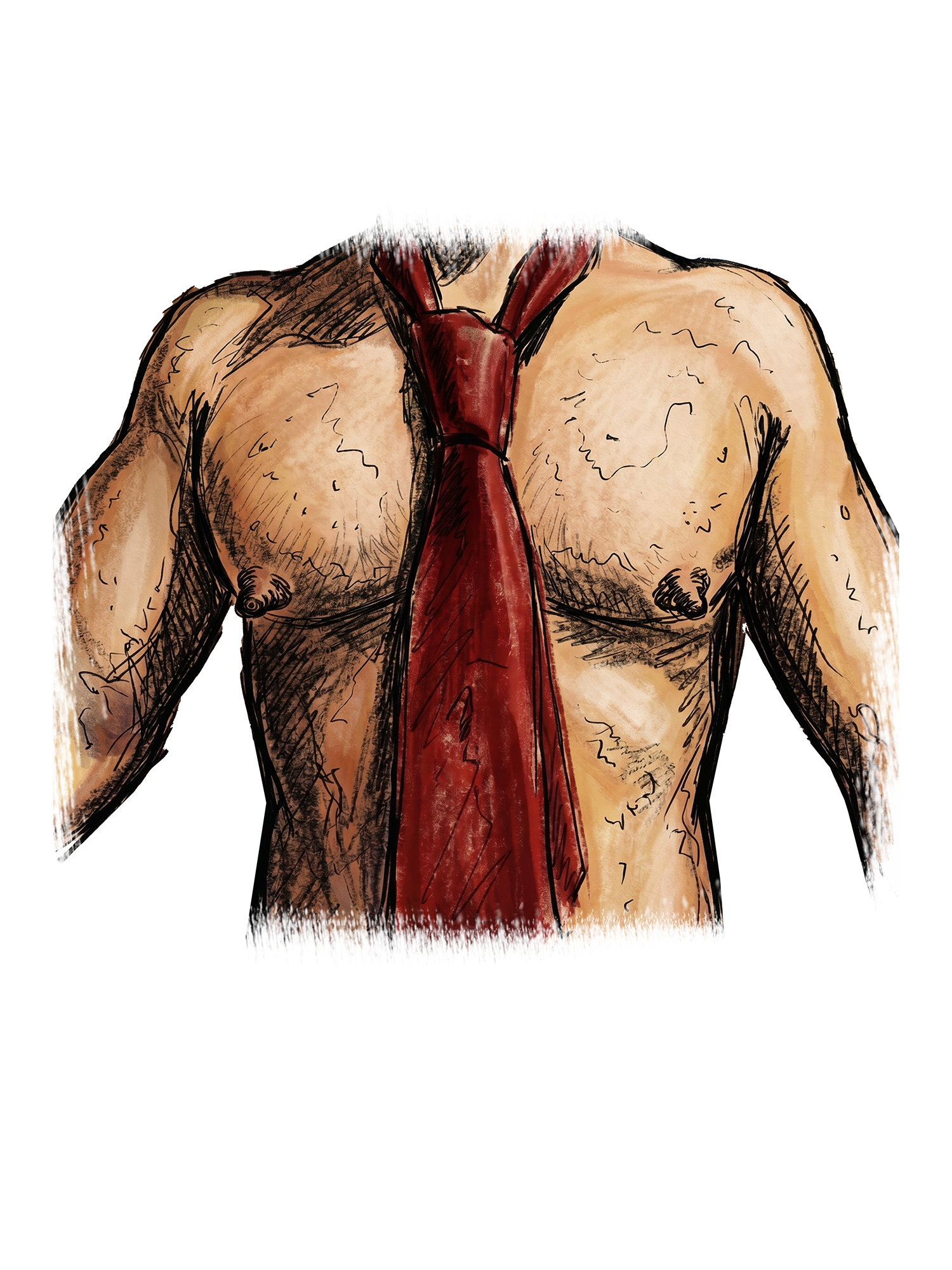 HEADLESS MUSCLE TORSO TIE WASHED TSHIRT