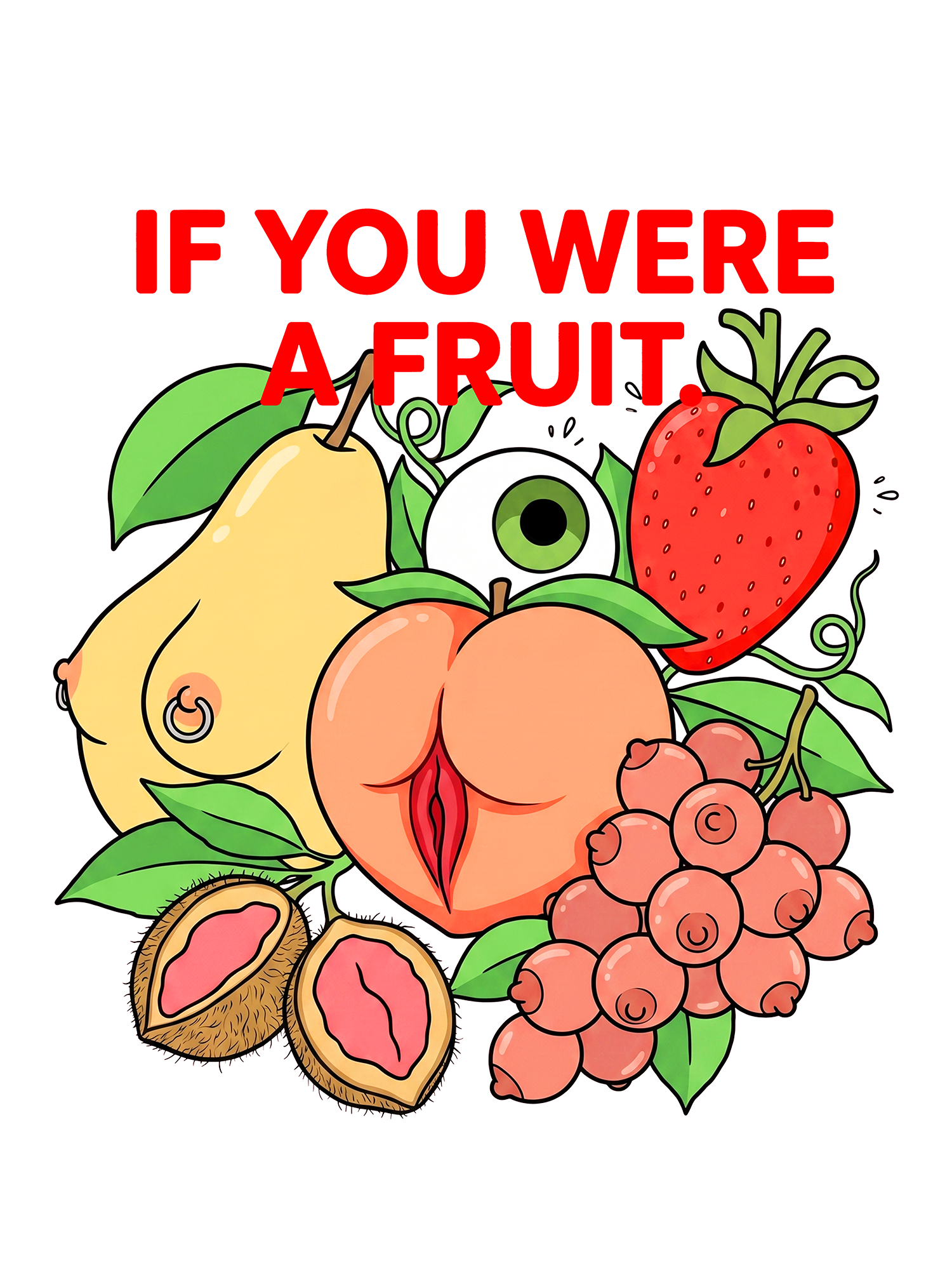 IF YOU WERE A FRUIT WASHED TSHIRT