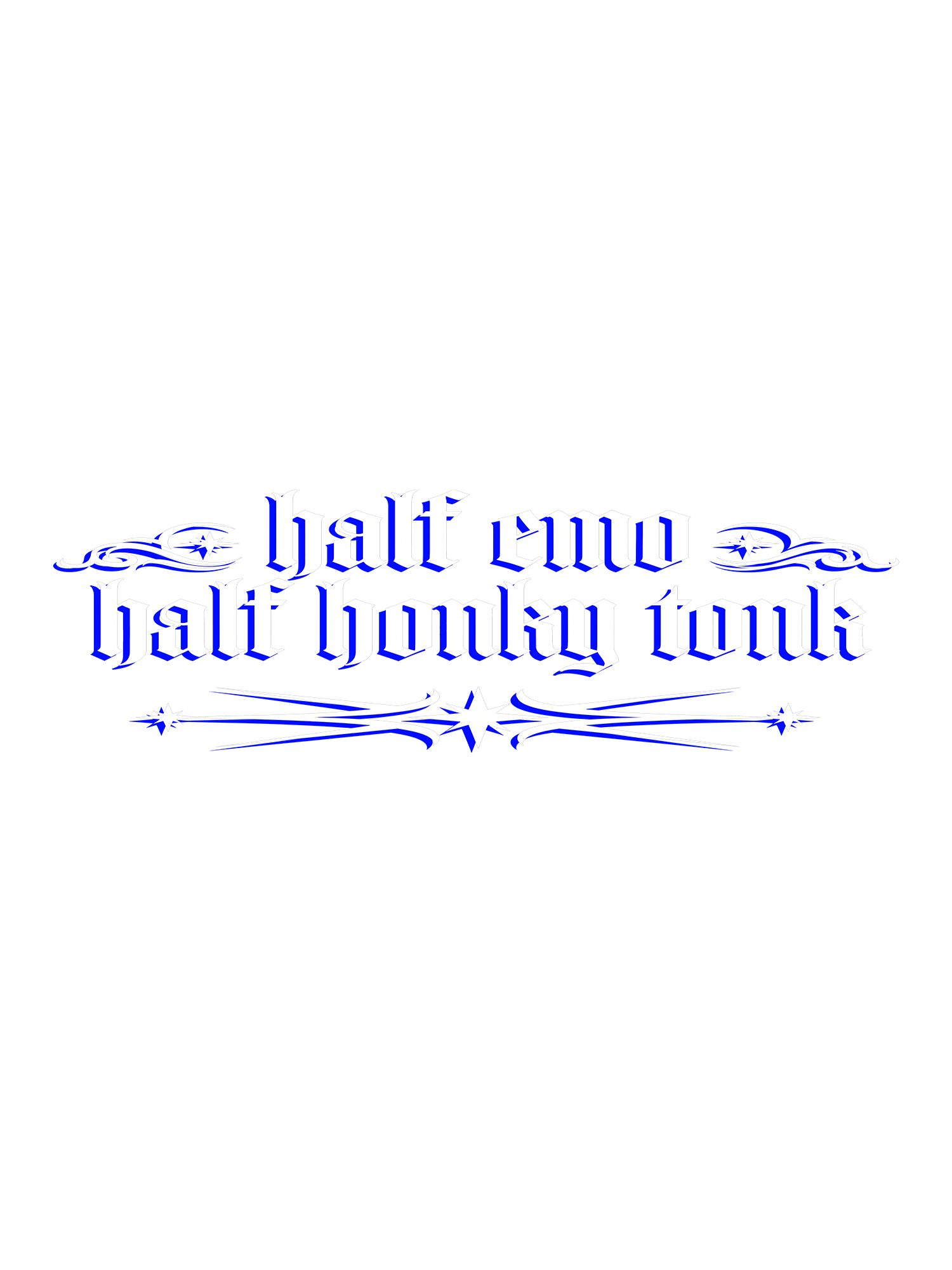 HALF EMO HALF HONKY TONK WASHED TSHIRT