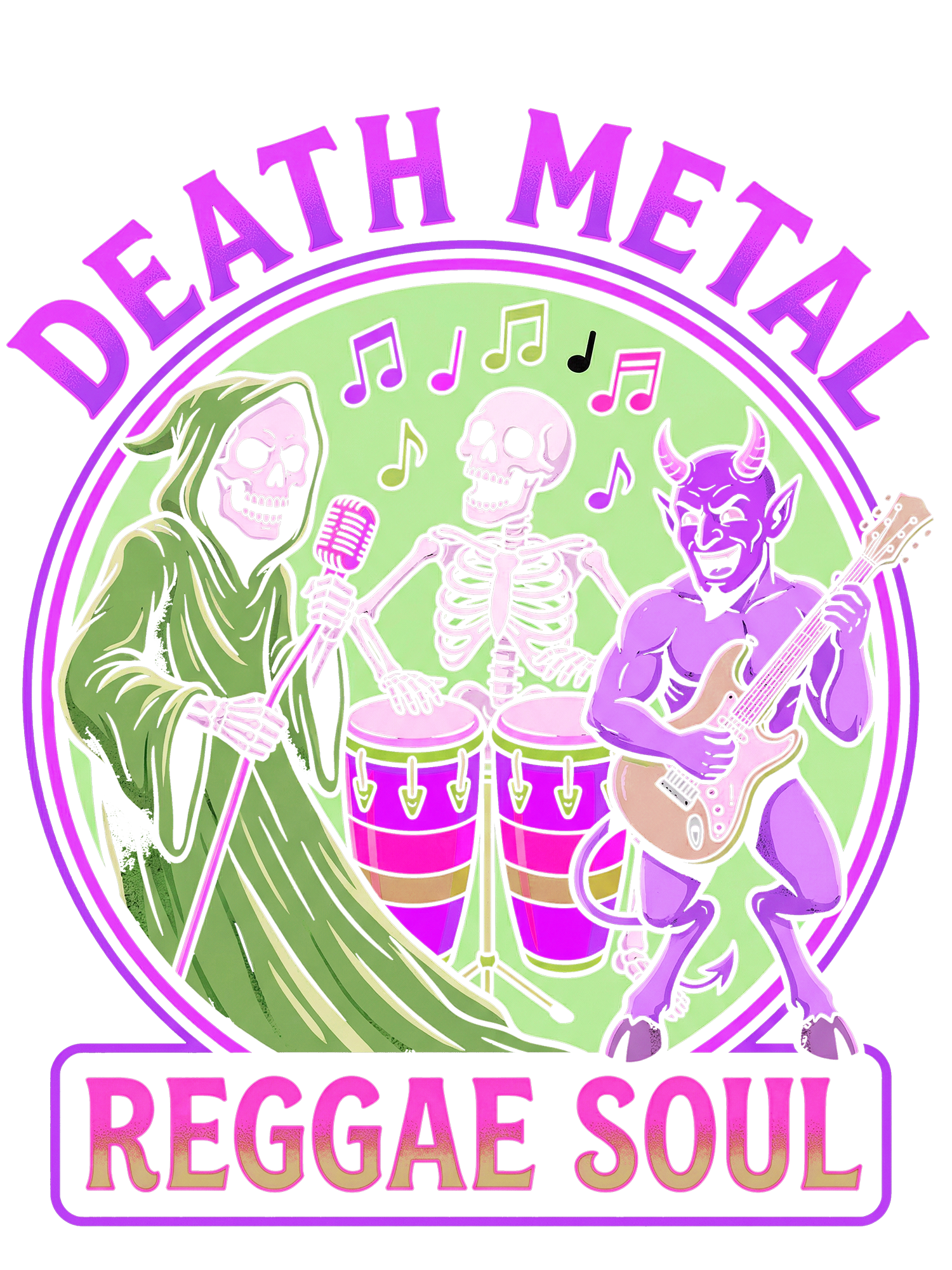 Skull Jam Session Washed Tshirt