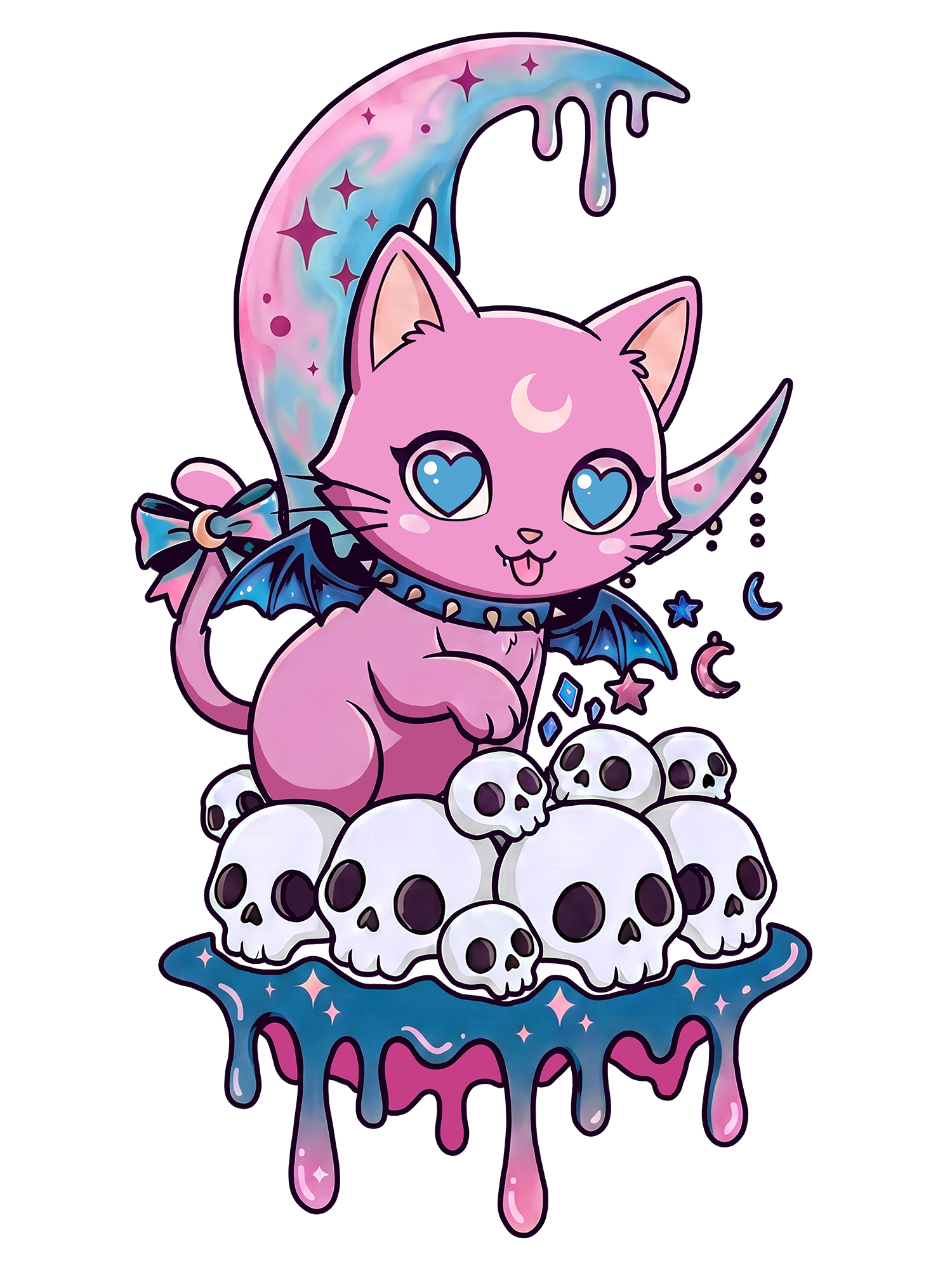 MOONLIT KILLER KITTEN AAA WASHED TSHIRT