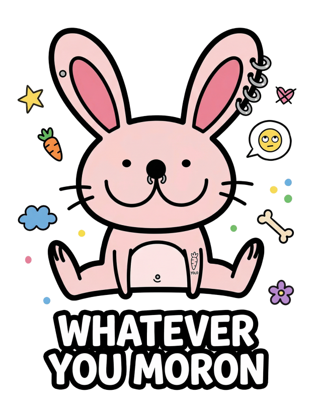 WHATEVER YOU MORON Washed Tshirt