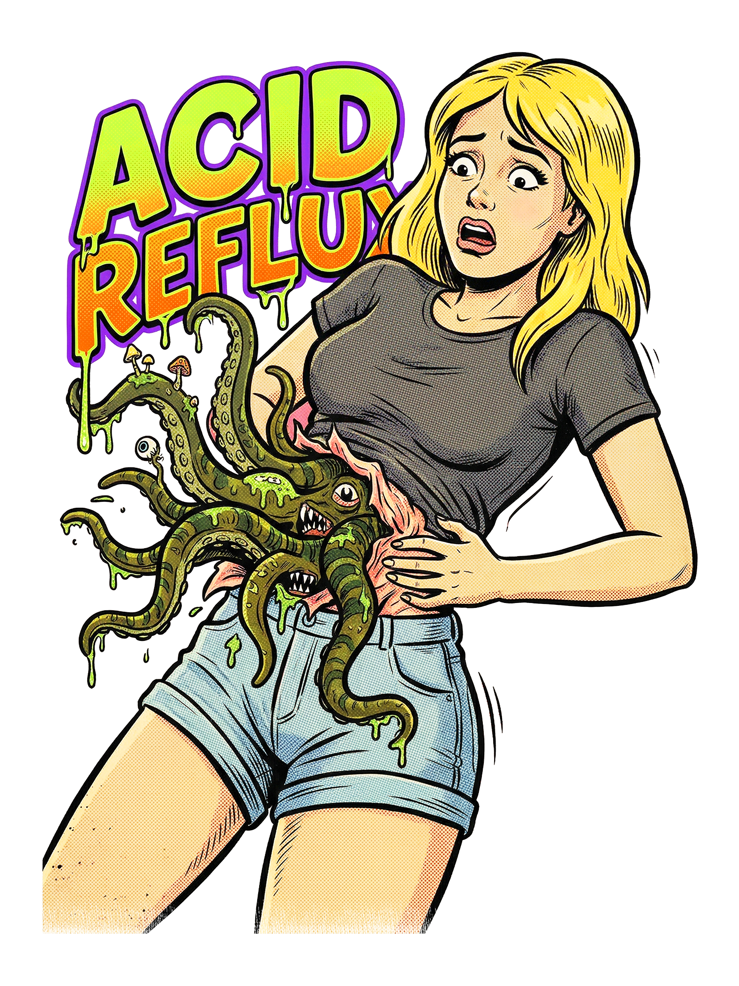 ACID REFLUX Washed Tshirt