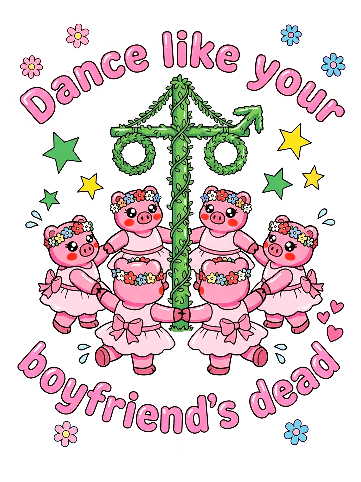 DANCE LIKE YOUR BOYFRIEND’S DEAD BEARS AAA WASHED TSHIRT