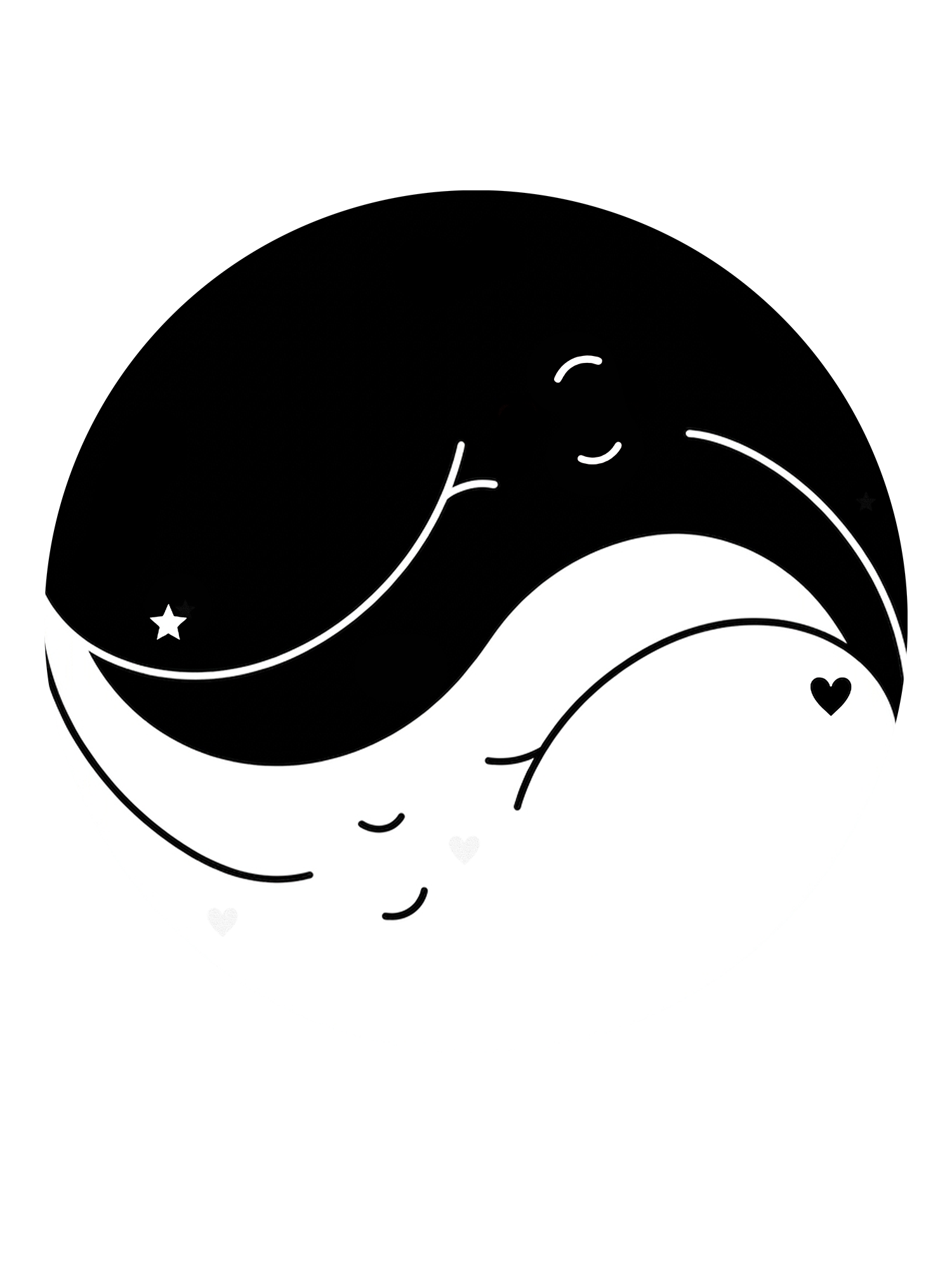 YIN YANG LOVE WAVES AAA WASHED TSHIRT