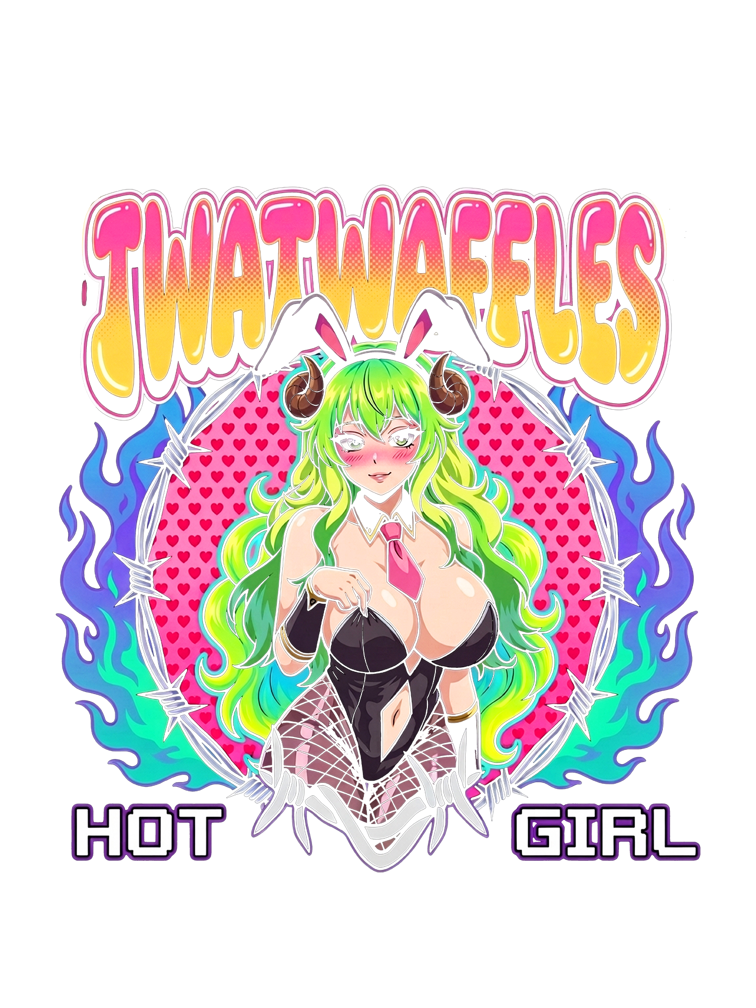 HOT GIRL TWATWAFFLES AAA WASHED TSHIRT