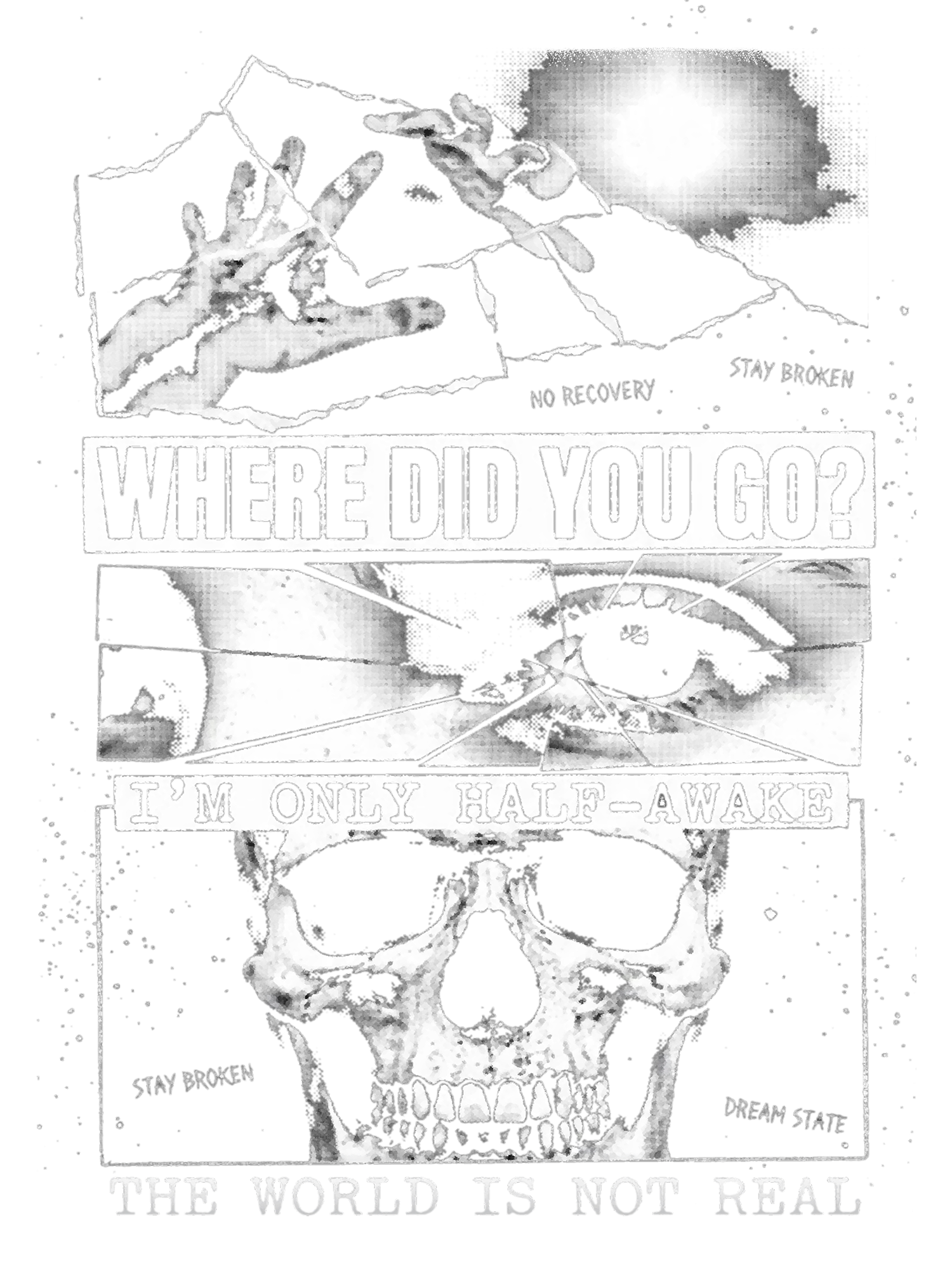 THE WORLD IS NOT REAL Washed Tshirt