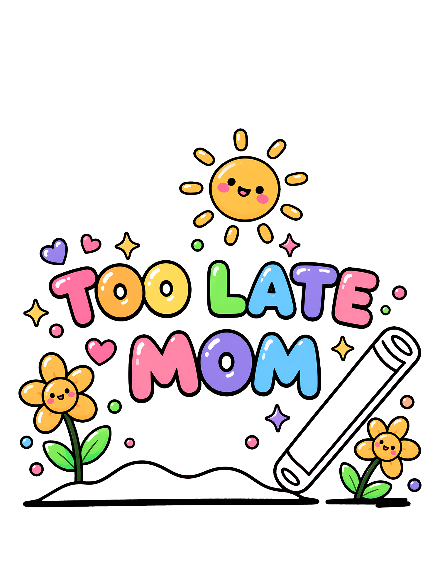 TOO LATE MOM AAA WASHED TSHIRT