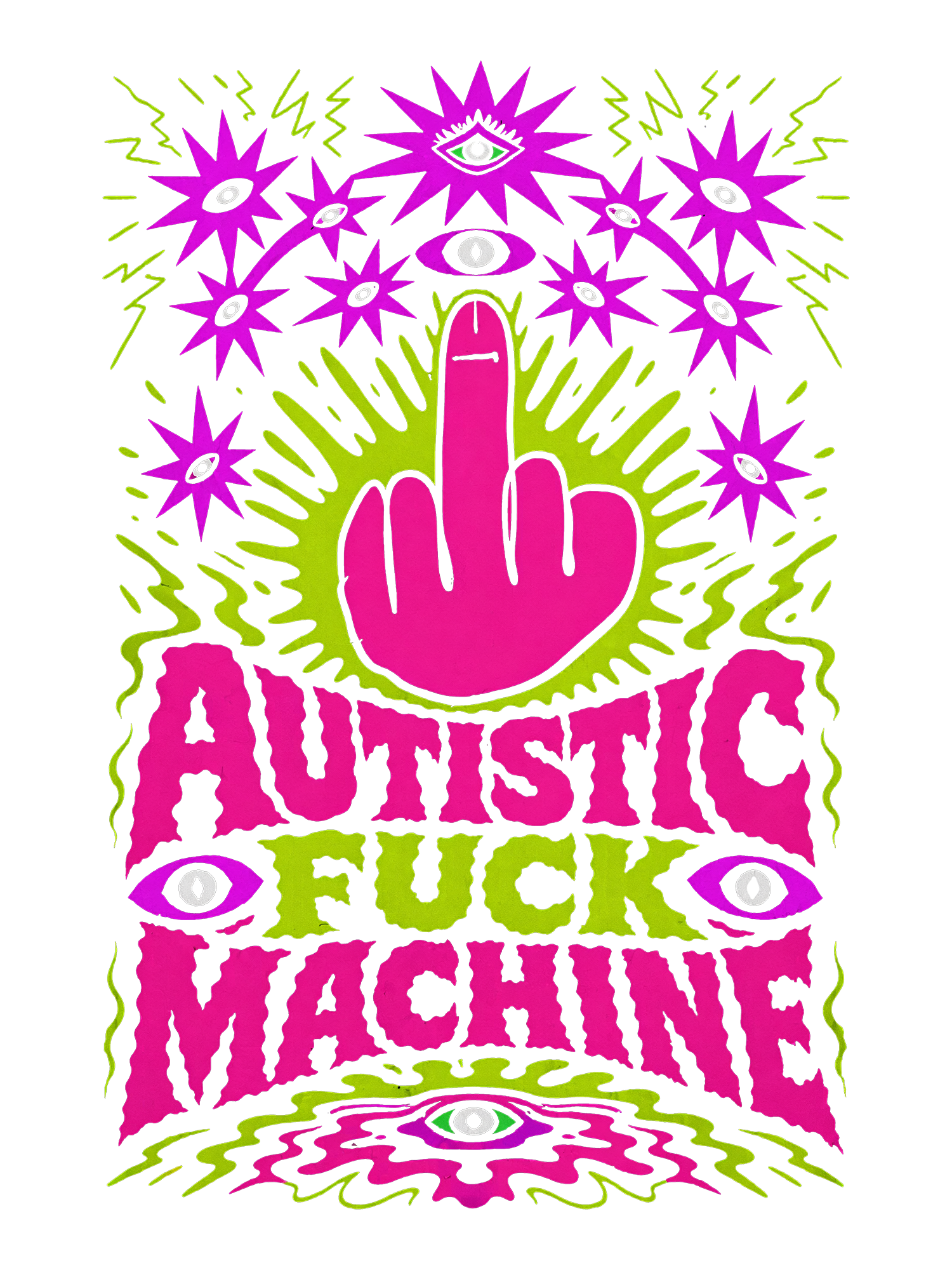 AUTISTIC FUCK MACHINE AAA WASHED TSHIRT
