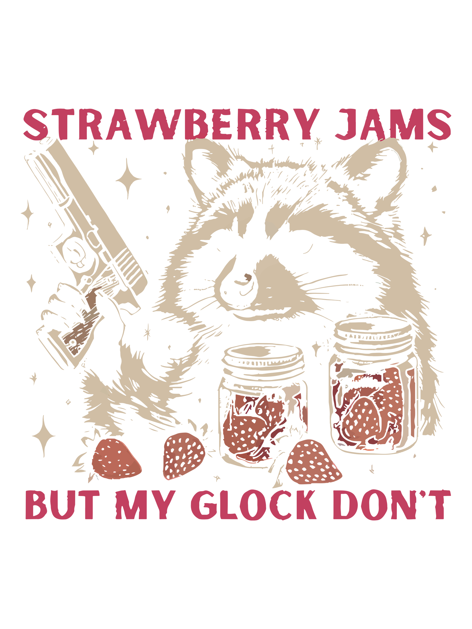 STRAWBERRY JAMS BUT MY GLOCK DON'T Washed Tank Top