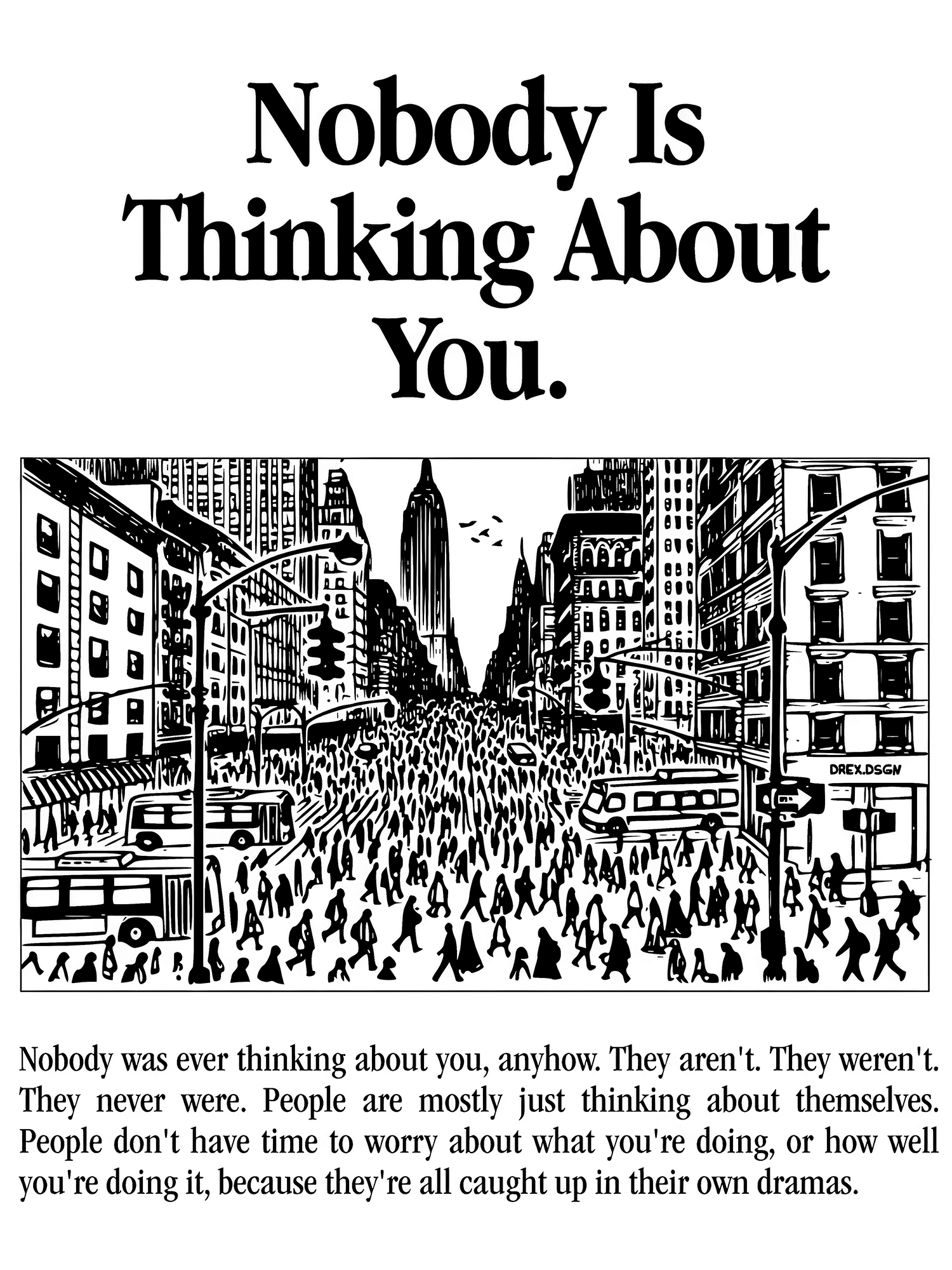 NOBODY IS THINKING ABOUT YOU Washed Tank Top