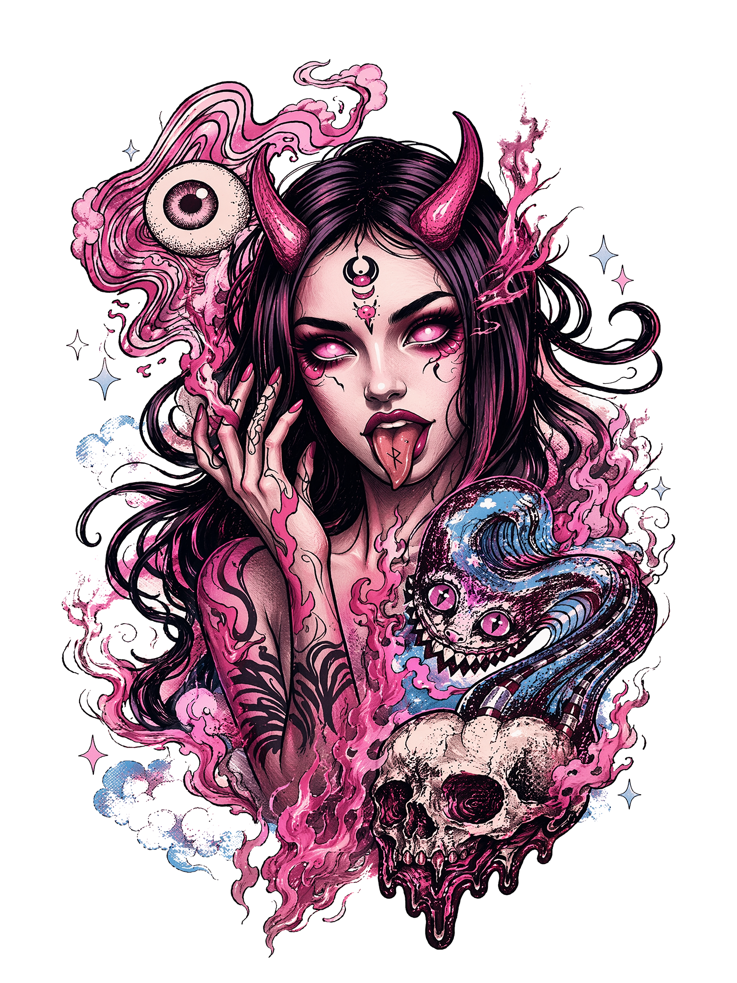DEMON MUSE AAA WASHED TSHIRT