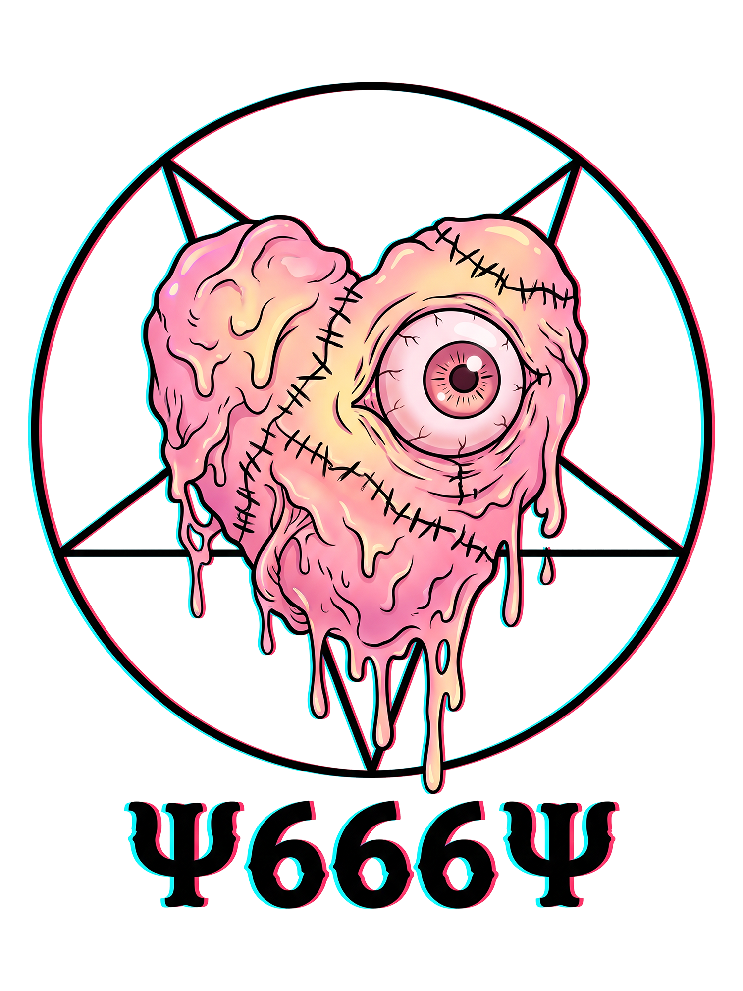 EYEBALL HEART AAA WASHED TSHIRT