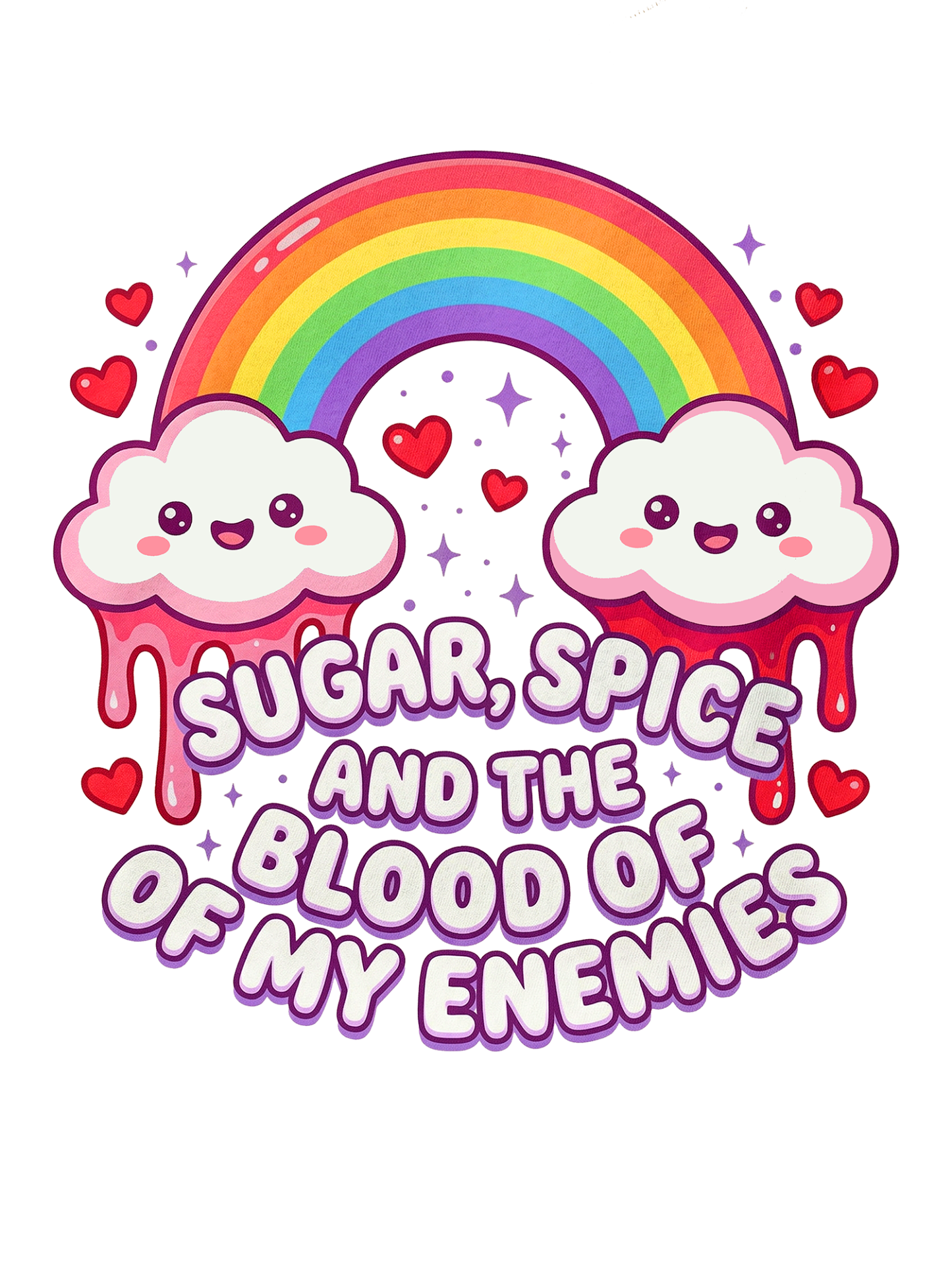 SUGAR, SPICE AND THE BLOOD OF MY ENEMIES Washed Tshirt