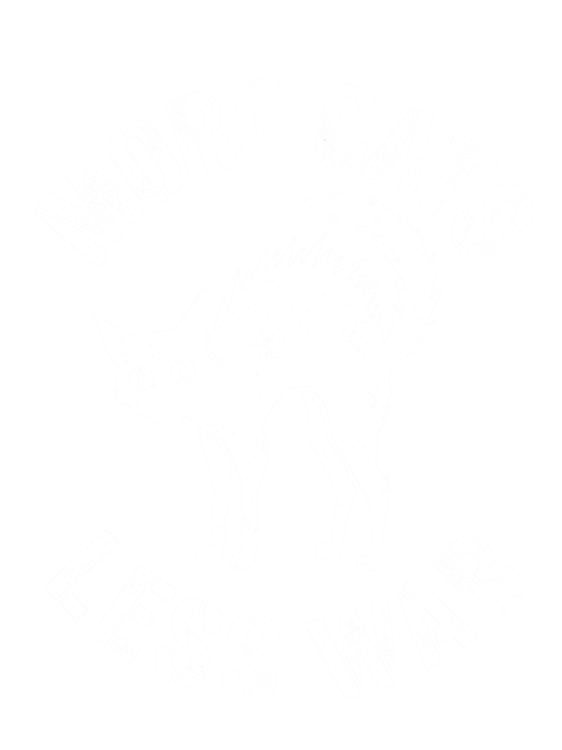 MORE CATS LESS WAR Washed Tshirt