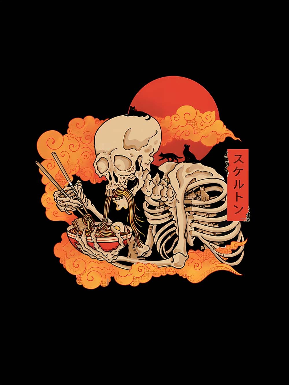 Ramen Skeleton Washed Tshirt