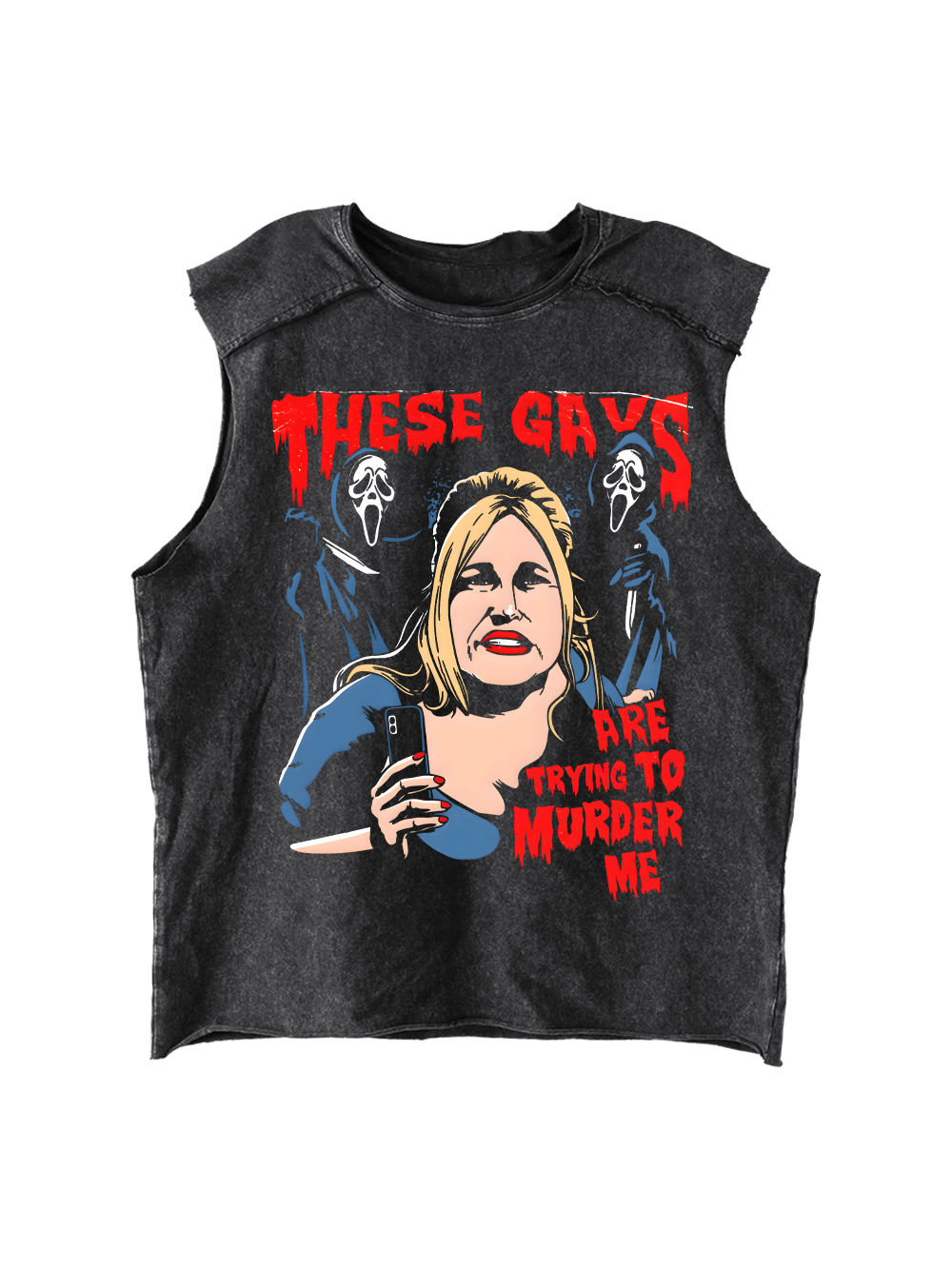 These Gays Are Trying To Murder Me Distressed Tank Top-ClassyOutlaw Sale