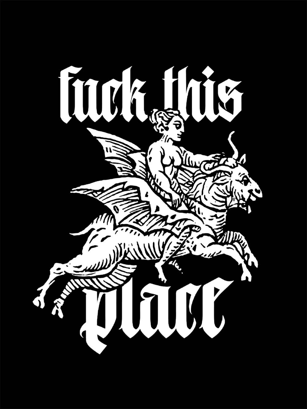 Fu*k This Place Washed Tshirt