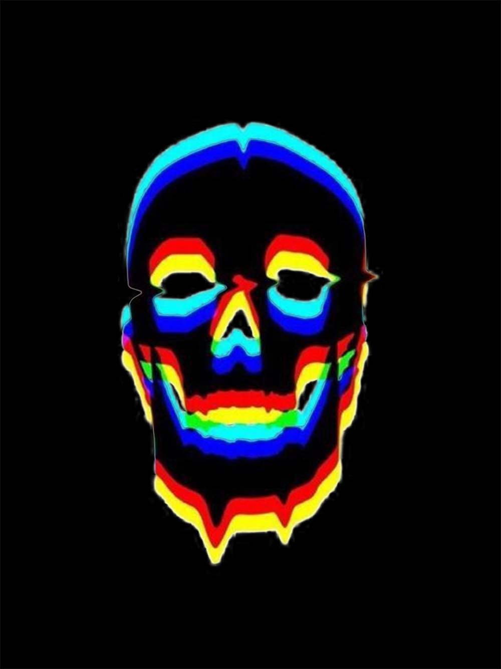 Cyberpunk Neon Skull Washed Tshirt