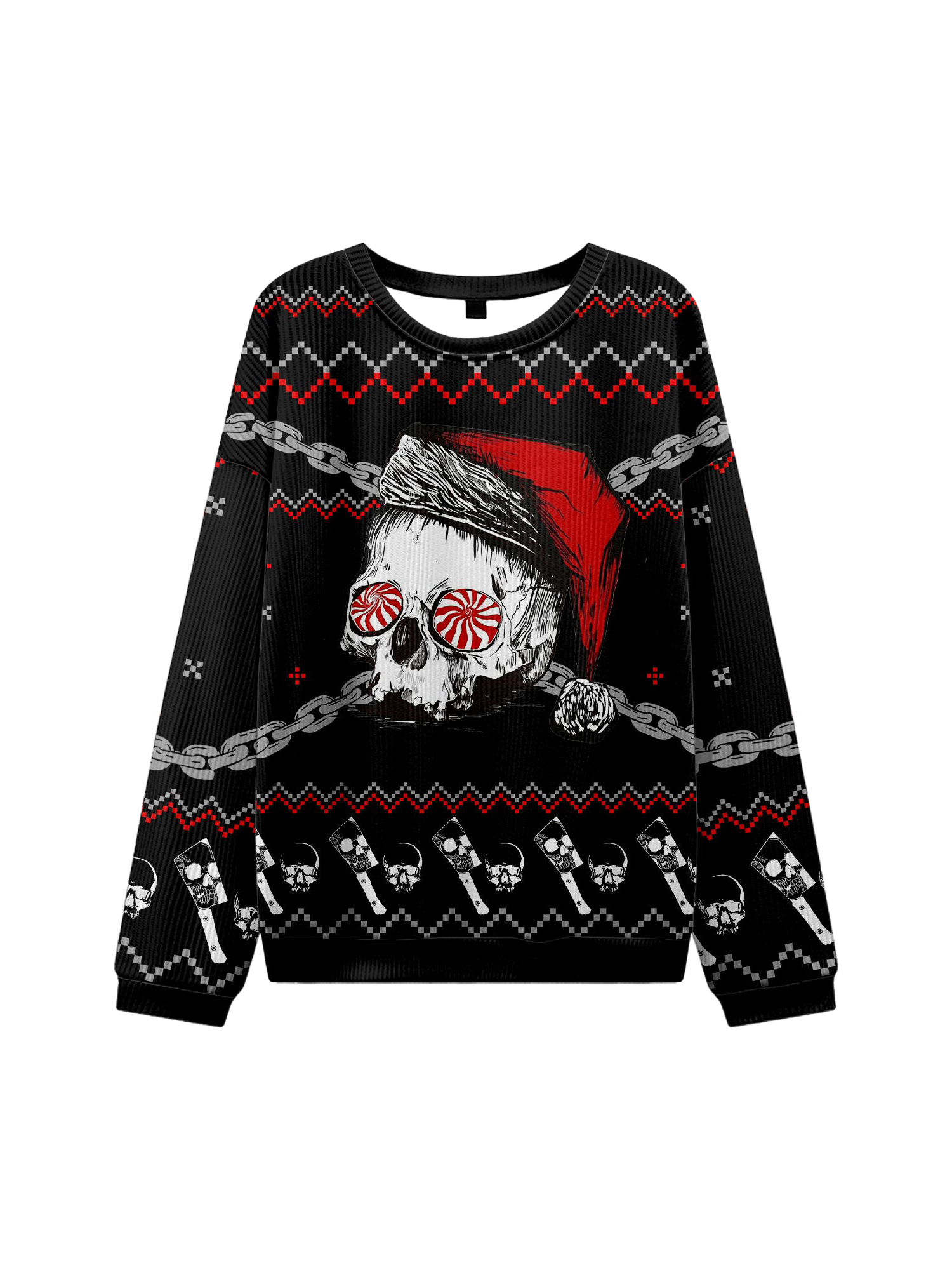 SKULLS AND CHAINS UGLY CHRISTMAS SWEATSHIRT