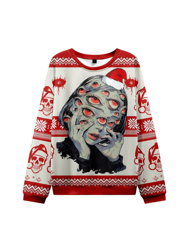 THOUSAND EYES GAZE UGLY CHRISTMAS SWEATSHIRT