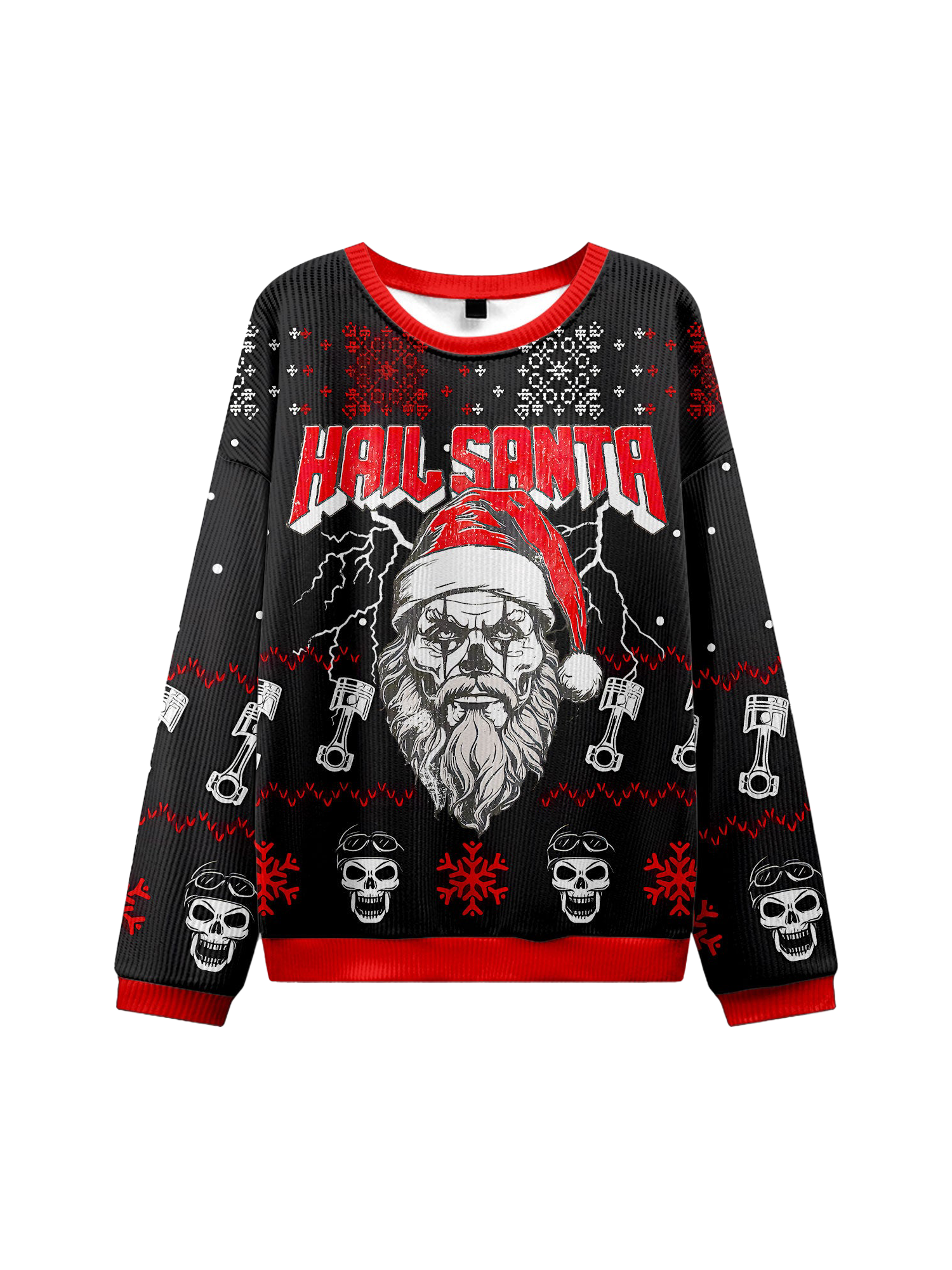 HAIL SANTA UGLY CHRISTMAS SWEATSHIRT-ClassyOutlaw Sale