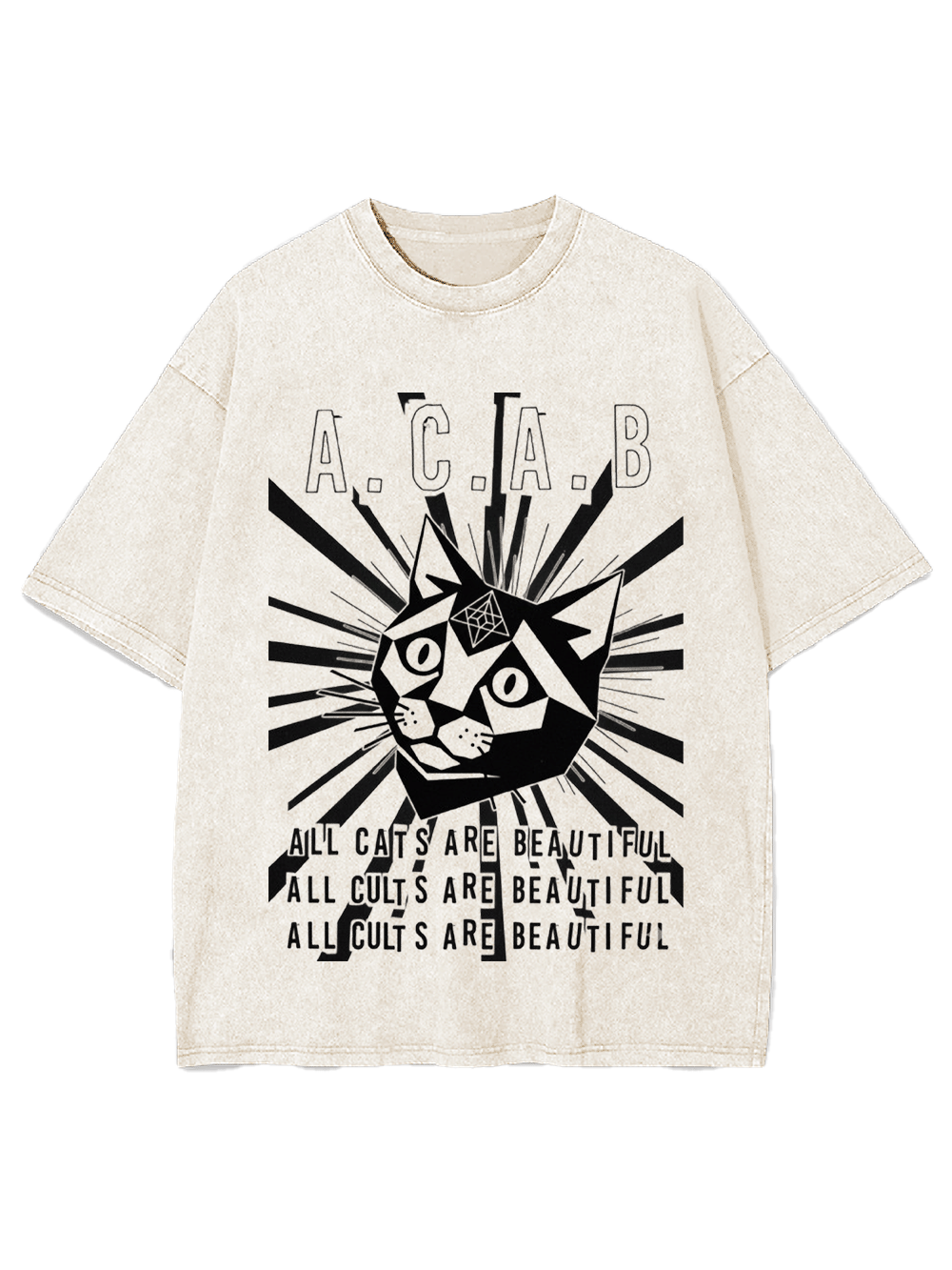 All Cats Are Beautiful Washed Tshirt