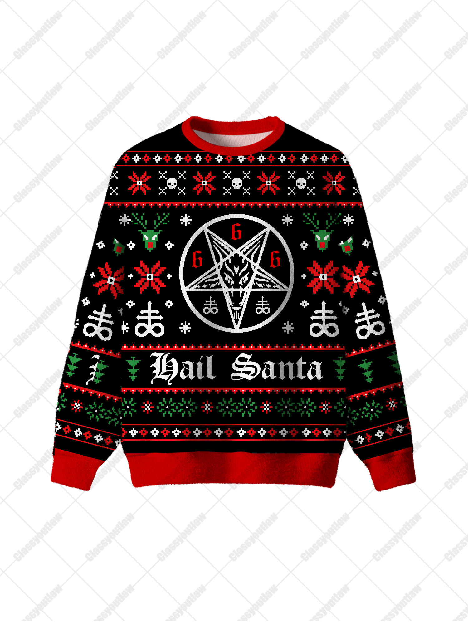 HAIL SANTA UGLY CHRISTMAS SWEATSHIRT