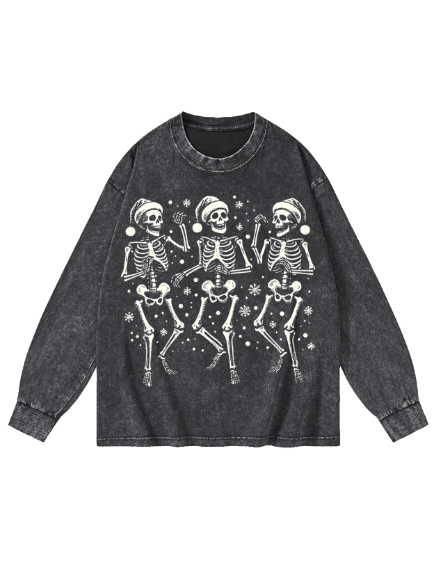 SKELETON WASHED LONG-SLEEVE TSHIRT