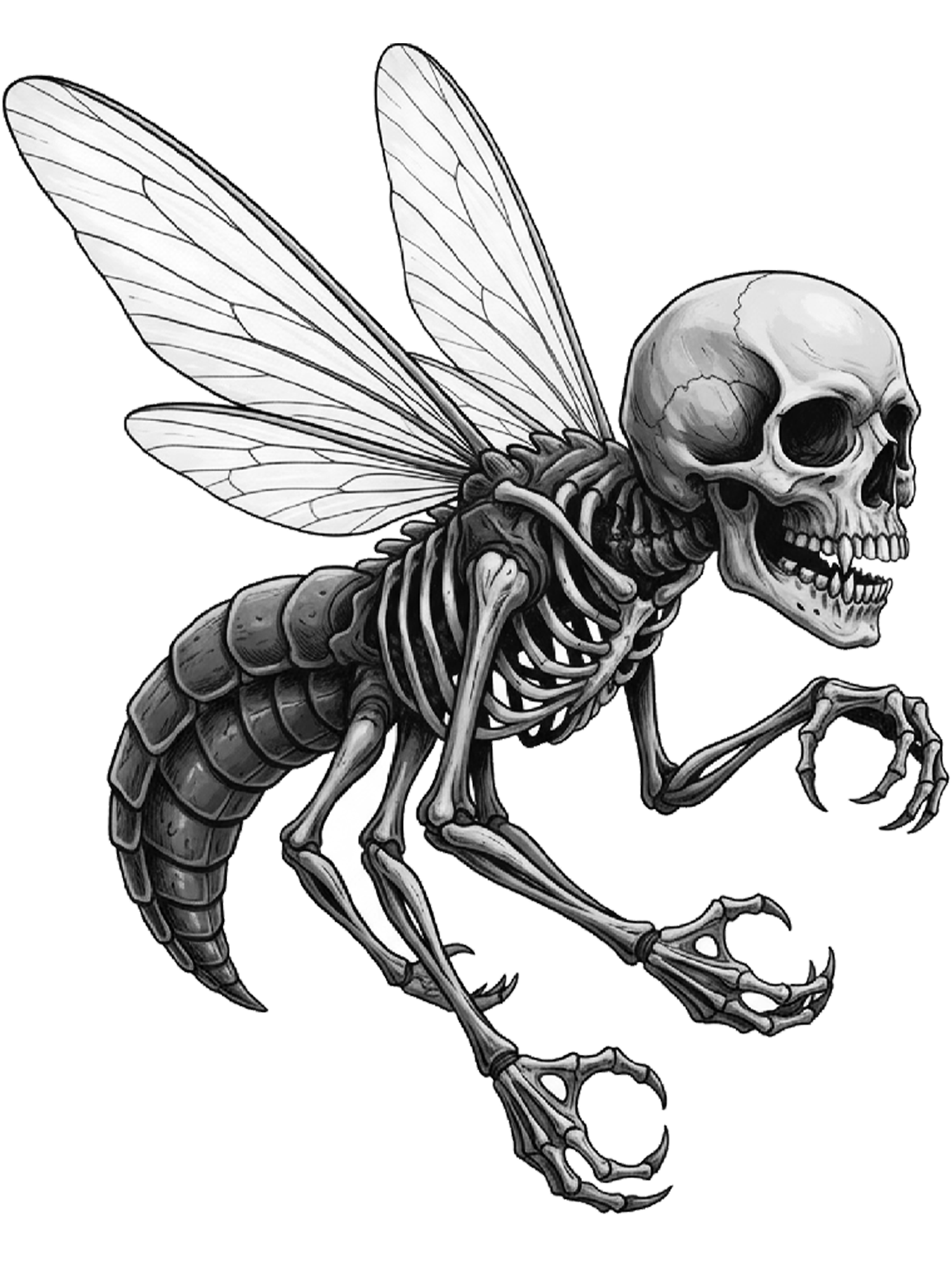 Bonewing Larva Washed Tshirt