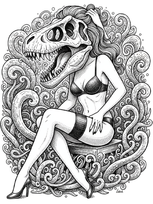 T-Rex Siren Washed Tshirt