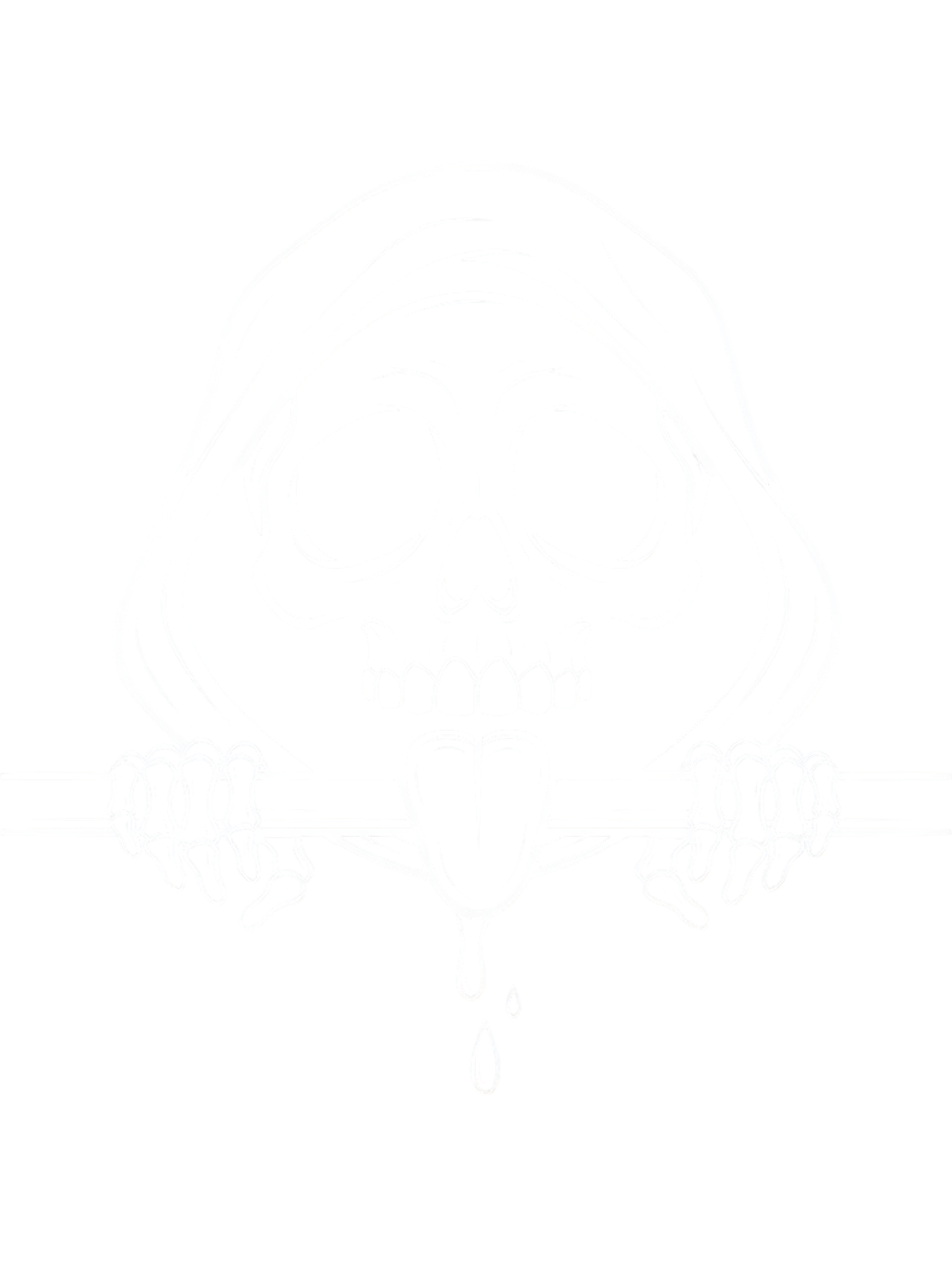 Skull Phantom Lick Washed Tshirt