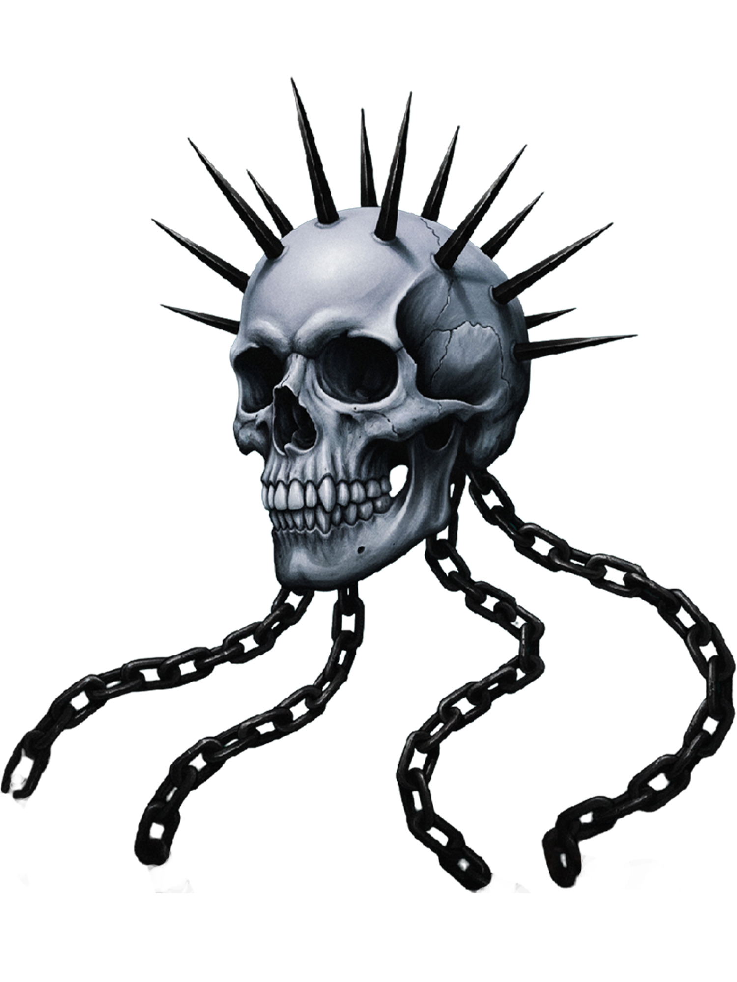 Chain Skull Washed Tshirt