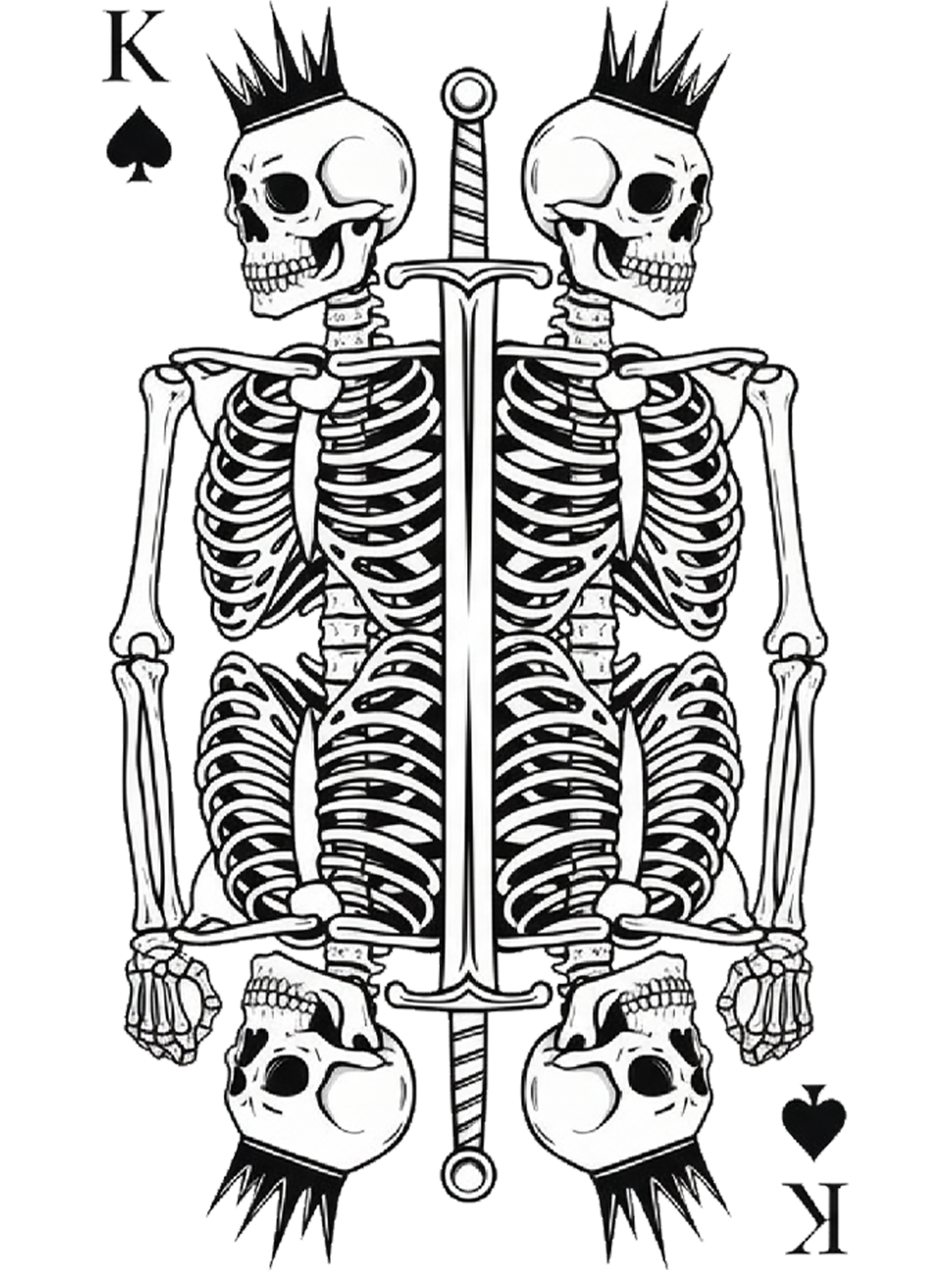 Skeleton King Washed Tshirt