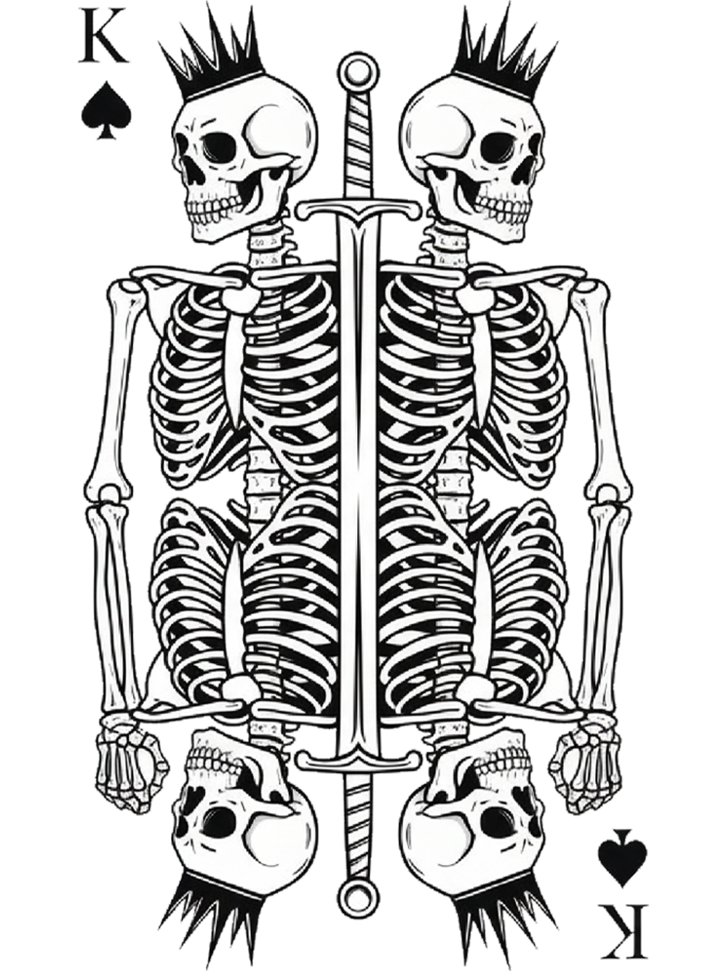 Skeleton King Washed Tshirt