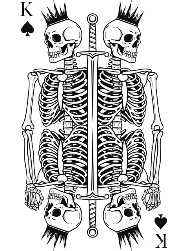 Skeleton King Washed Tshirt