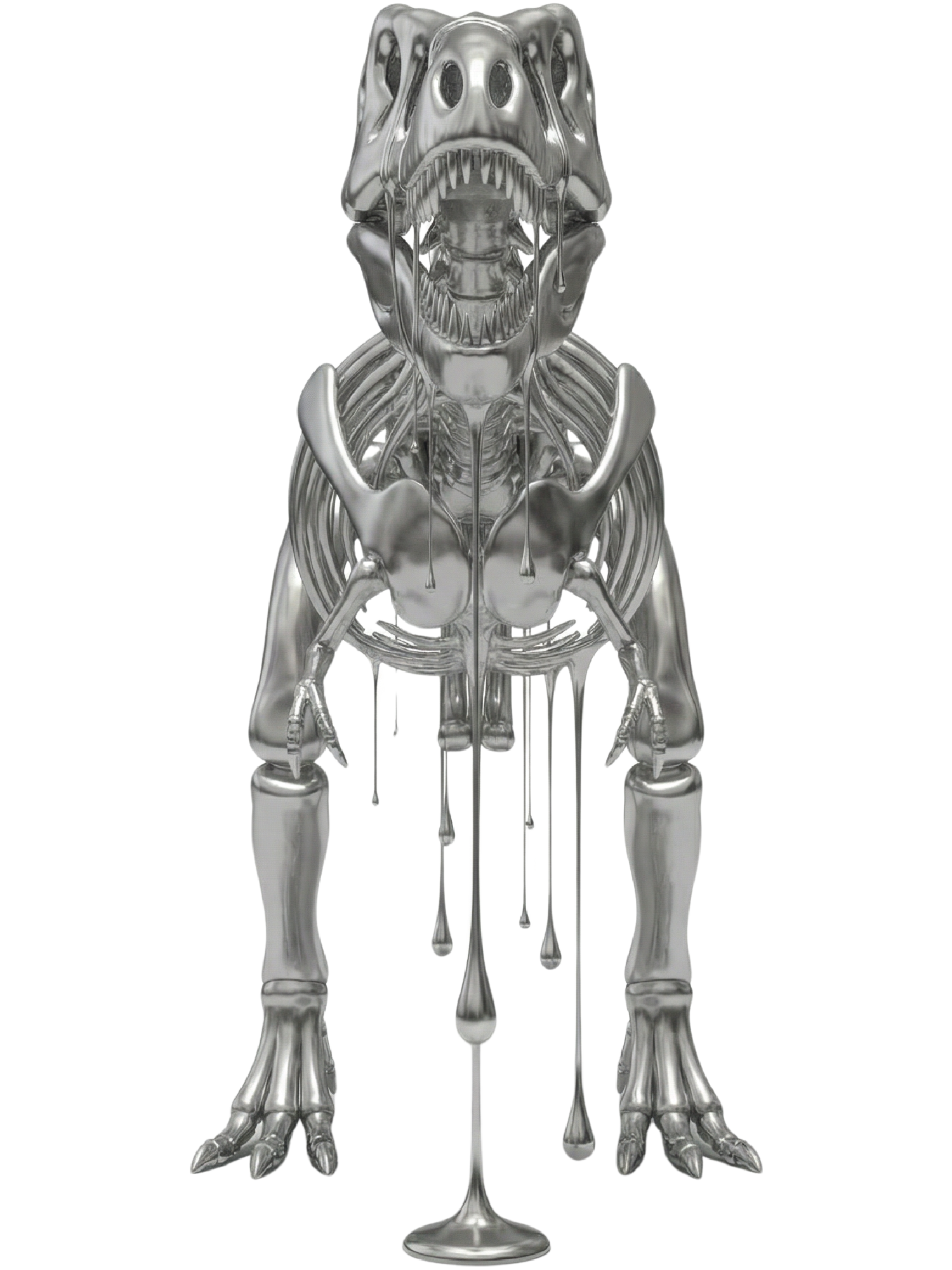 Liquid Dinosaur Skeleton Washed Tshirt